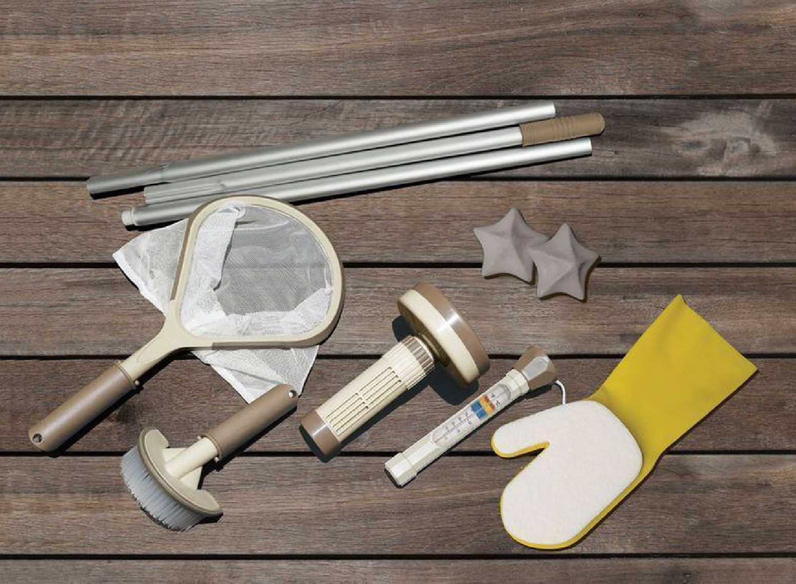 Kit de Limpieza para Spas Kokido Boreal con Recogehojas, Cepillo, Pértiga, Guante, Esponjas, Termómetro y Dispensador de Producto - Image 2