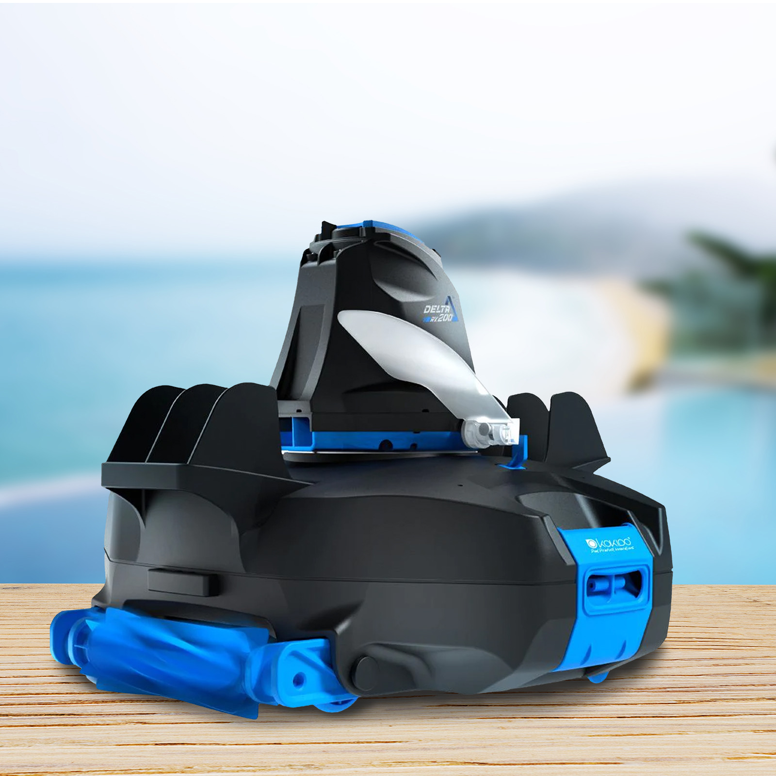Robô automático Kokido Delta 200 RX para limpeza de piscinas com bateria de 90 minutos e rolo incluído sem cabos - Image 2