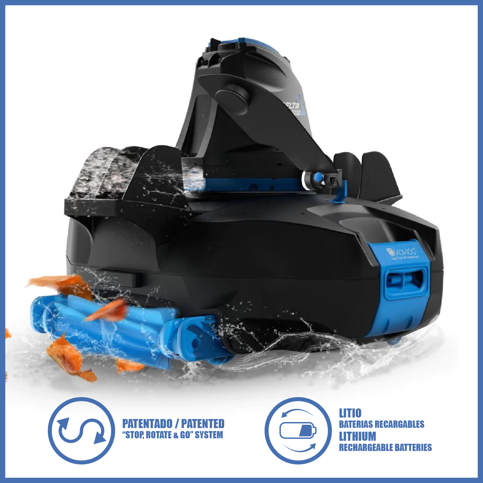 Robô automático Kokido Delta 200 RX para limpeza de piscinas com bateria de 90 minutos e rolo incluído sem cabos - Image 4