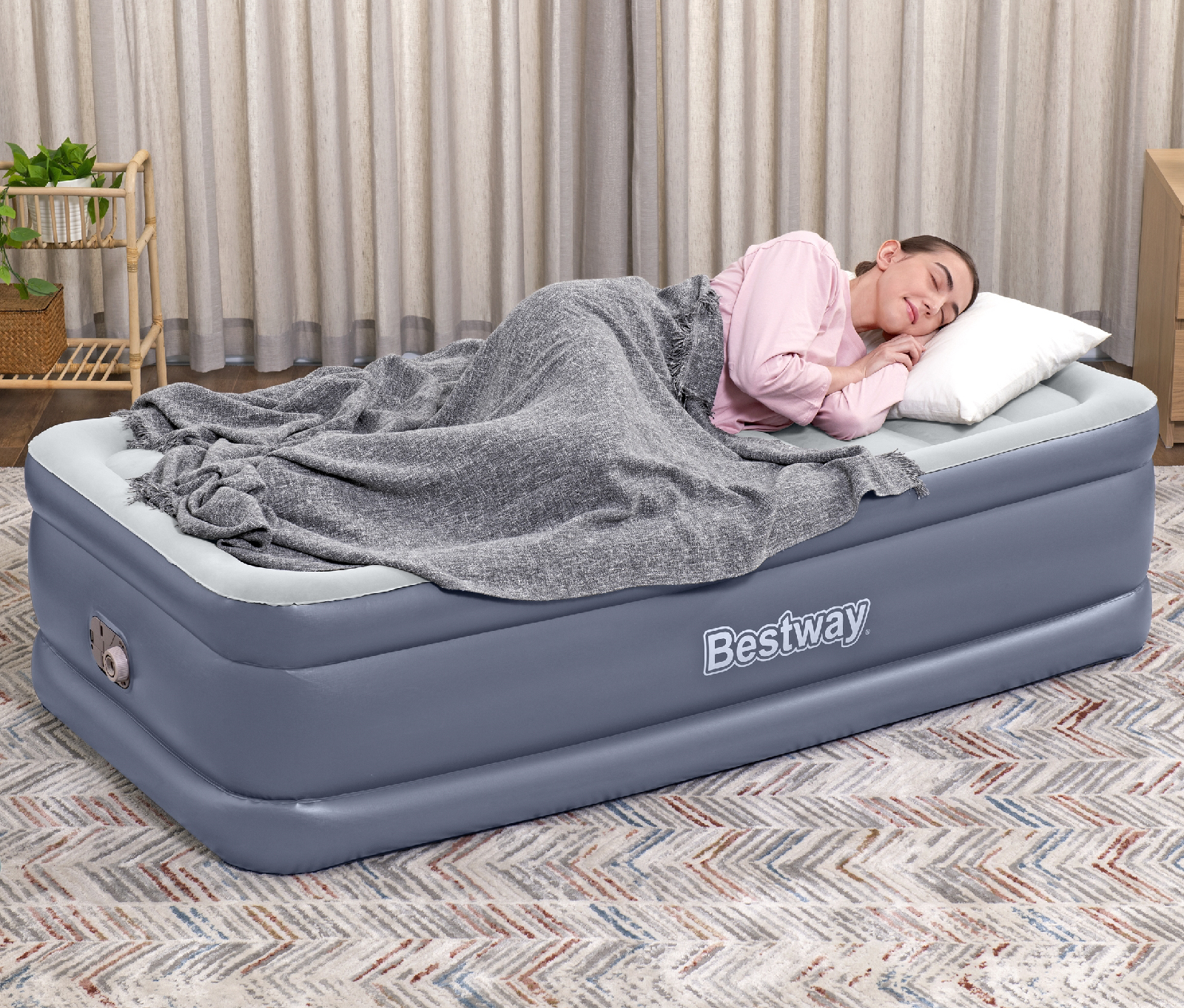 Bestway Tritech Cama Inflável Individual 191x97x51 cm Suporta até 150 Kg Inflada em 3 minutos com reforço perimetral - Image 2