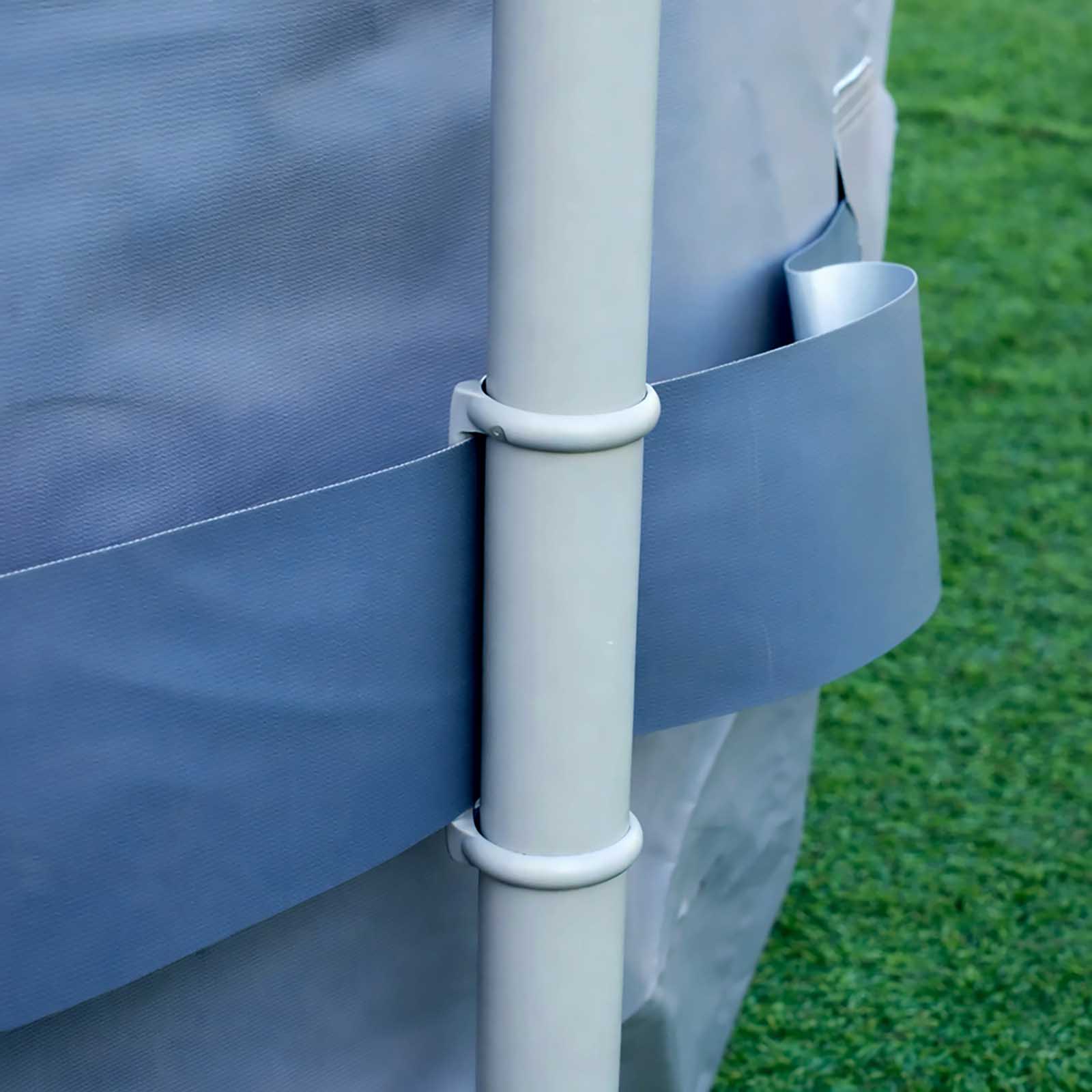 Piscina Desmontable Tubular Bestway Steel Pro Max Diseño Piedra Ø549x122 cm Depuradora Cartucho 5.678 L/H Cobertor, Escalera y Kit Limpiafondos - Imagen 11