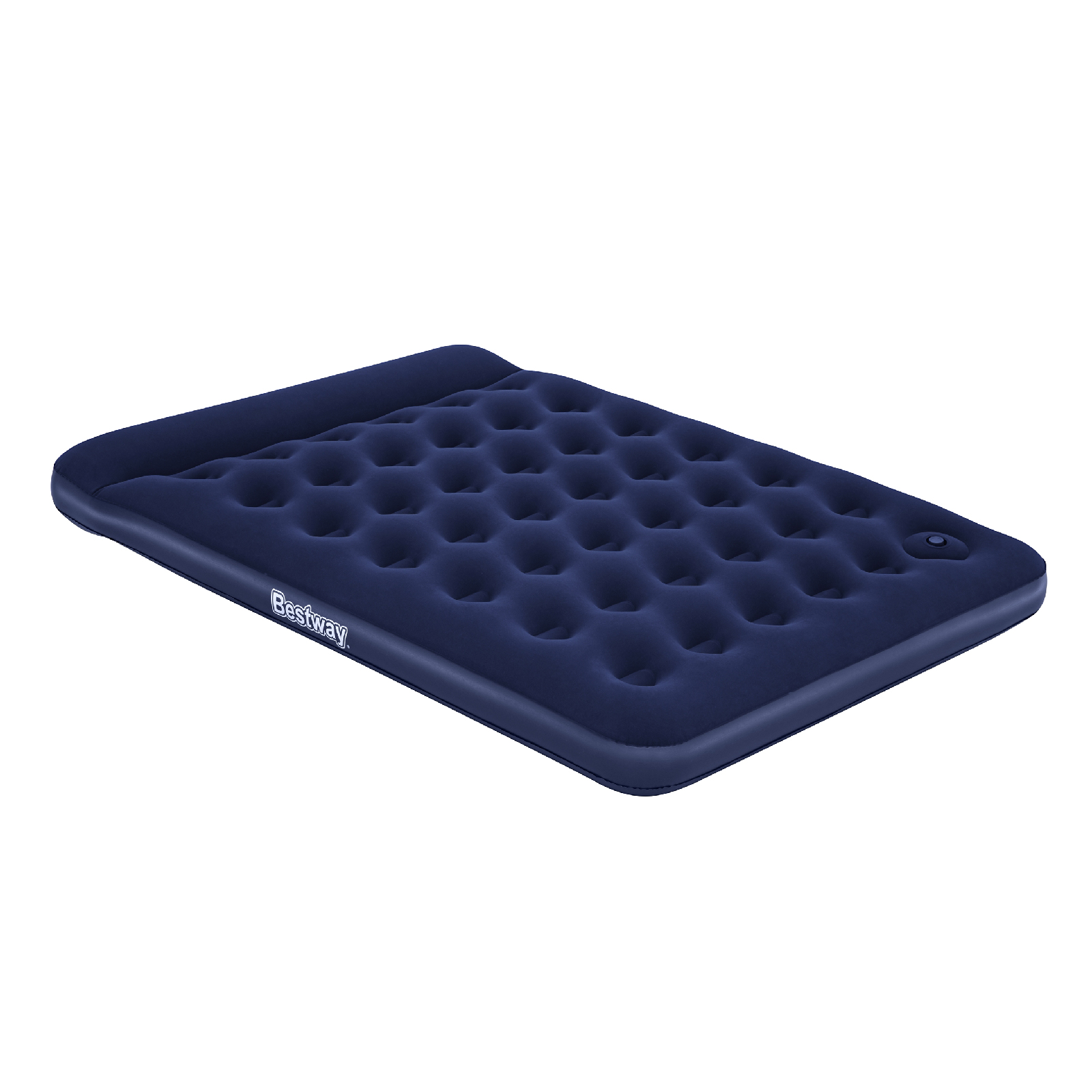 Colchão inflável Bestway Queen 203x152x28 cm Azul | Suporta até 300 kg | Tapete de Camping | Travesseiro Integrado