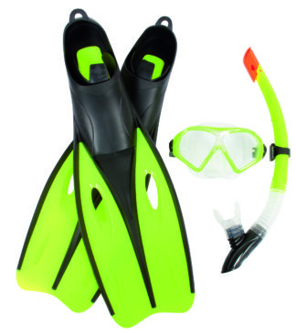 Conjunto de óculos de mergulho + tubo de snorkel + nadadeiras Bestway Dream Diver - 25023