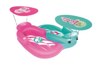 Bestway Barbie Tapete Duplo Inflável Parasol 178x170 cm Conjunto de Dois Tapetes