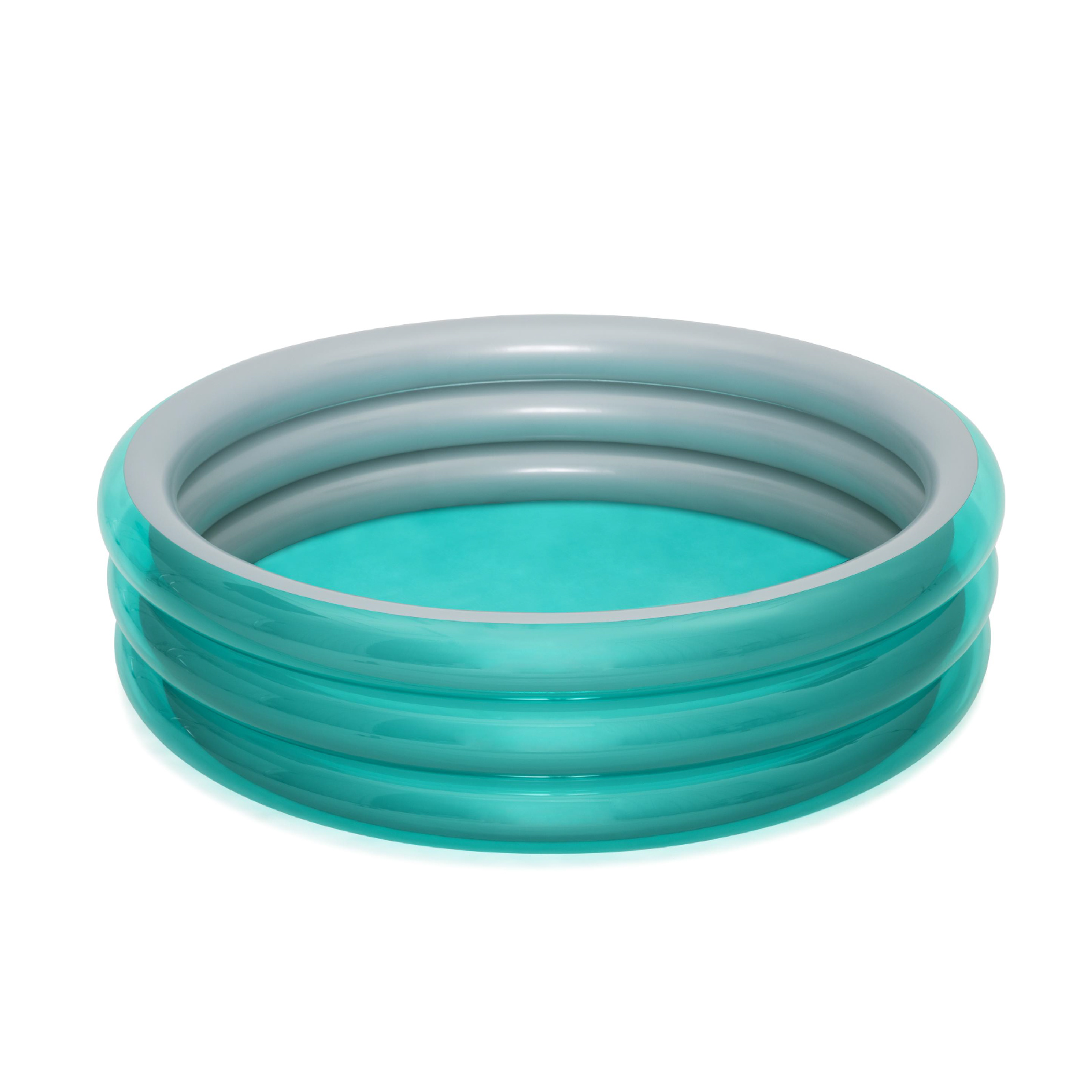 Bestway Play Pool Piscina Inflável para Crianças 201x53 cm com 3 anéis infláveis Azul Metálico para crianças +6 anos
