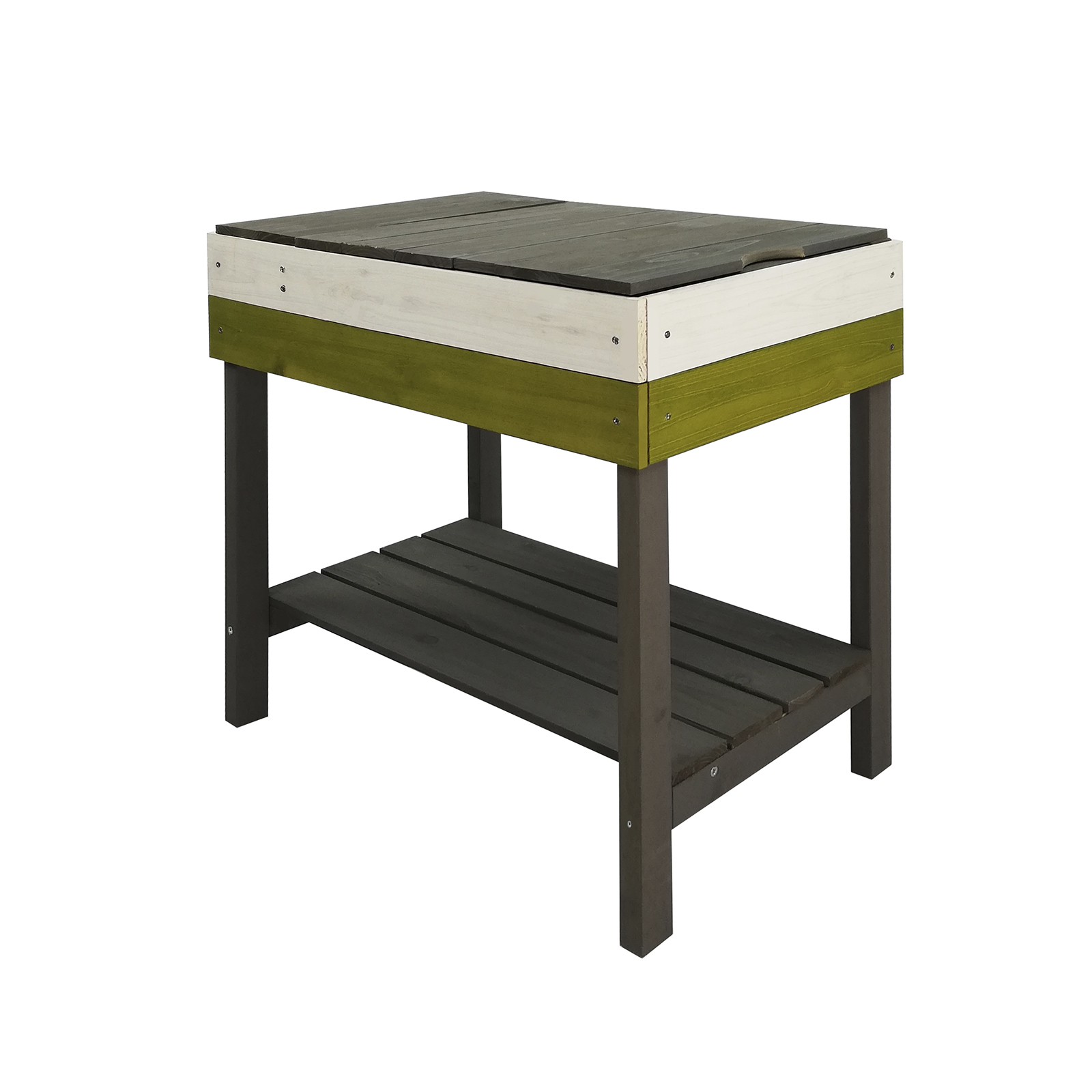 Brinquedos ao ar livre Lys Mesa lateral para cozinha infantil 33x50x52 cm tampa abatível para armazenamento de brinquedos - Image 2