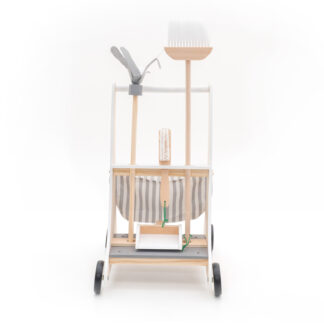 Carrinho de limpeza infantil Montessori Robincool Clean Up 35x43x56,5 cm Esfregão, Vassoura, Escova e Pá de Lixo