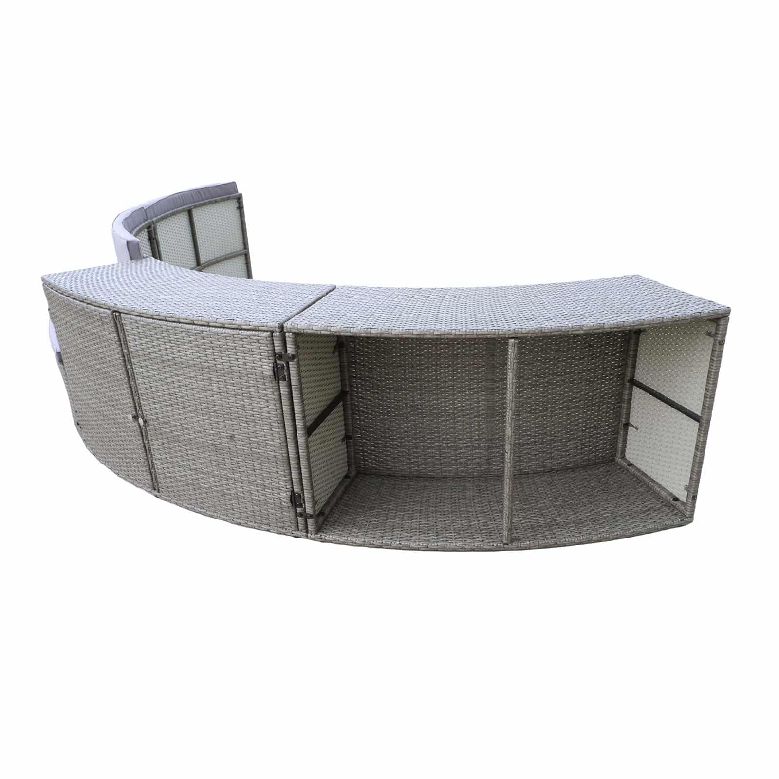 Revestimiento para Piscina K2O Half Surround 306 306x40x70 cm Set Semicircular de 4 piezas Bancos y Almacenamiento - Image 5