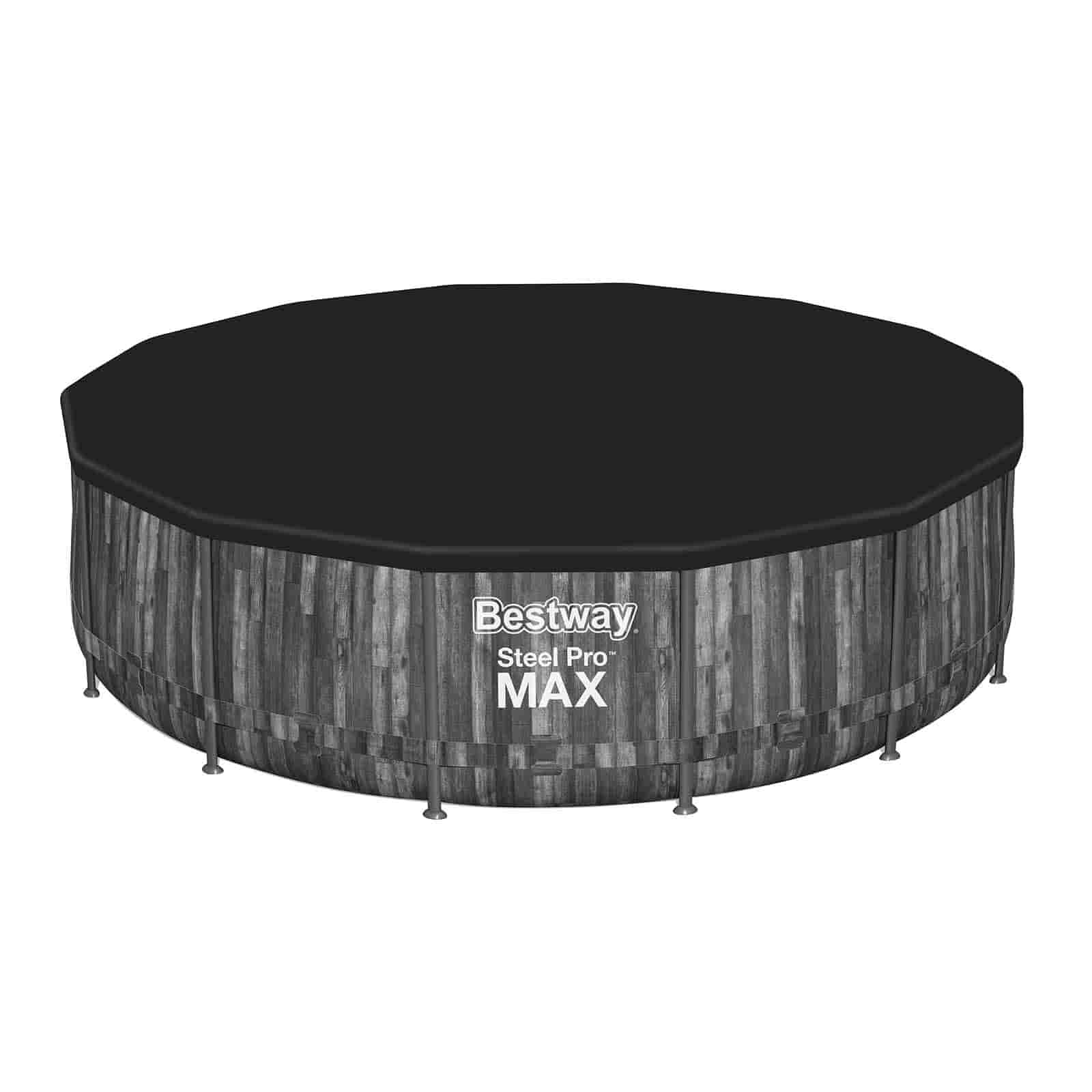 Bestway Steel Pro Max Tubular Destacável Pool Efeito Madeira Ø427 x 107 cm com Filtro de Cartucho de 3.028 l/h, Escada e Tampa - Image 3