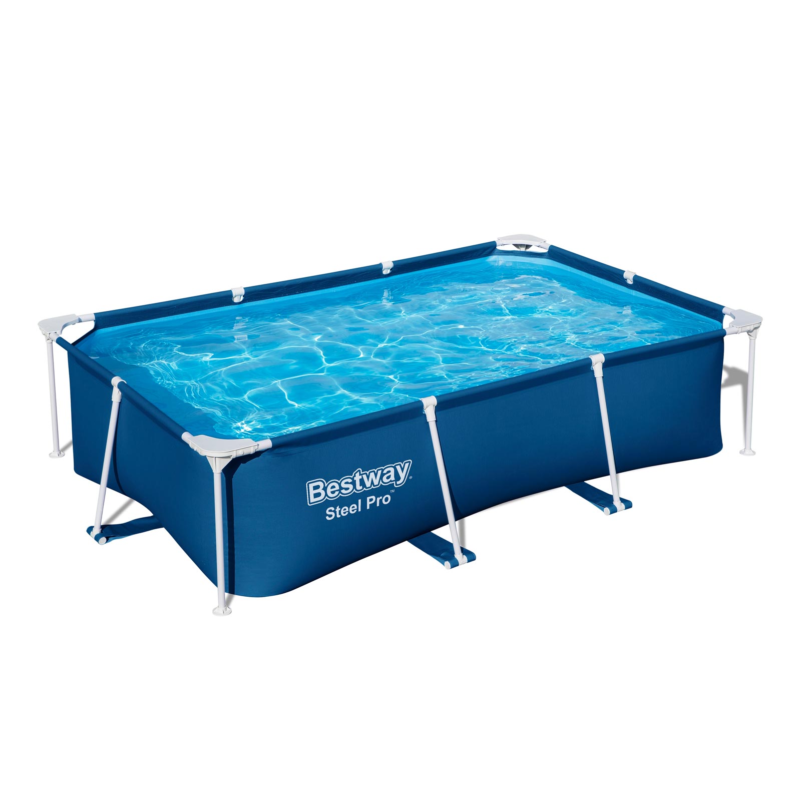 Piscina Rectangular Sin Depuradora Bestway Steel Pro 259 x 170 x 61 cm Capacidad 2.300 Litros