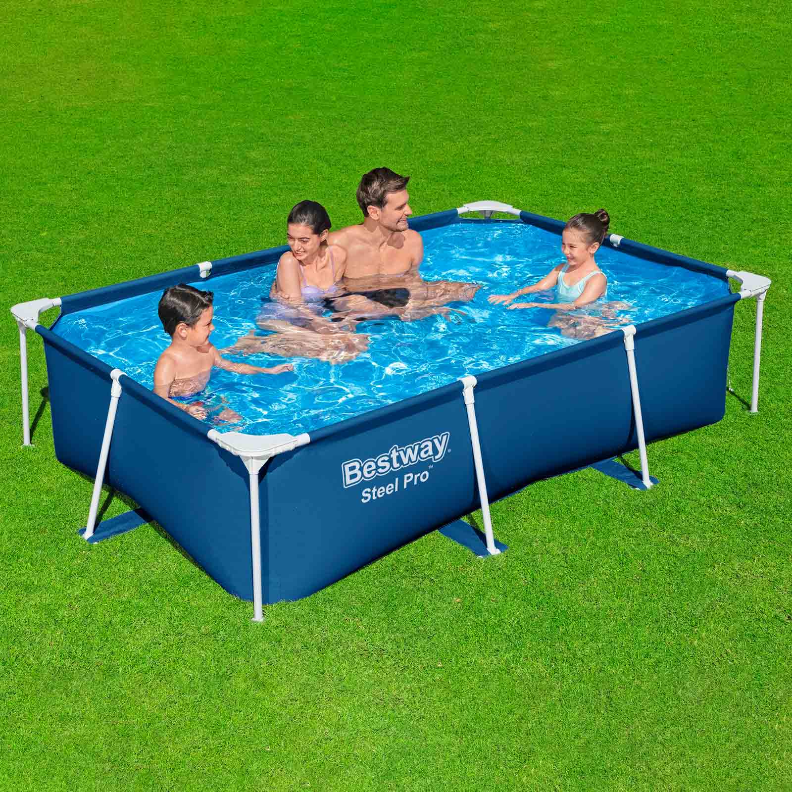 Piscina Rectangular Sin Depuradora Bestway Steel Pro 259 x 170 x 61 cm Capacidad 2.300 Litros - Imagen 2