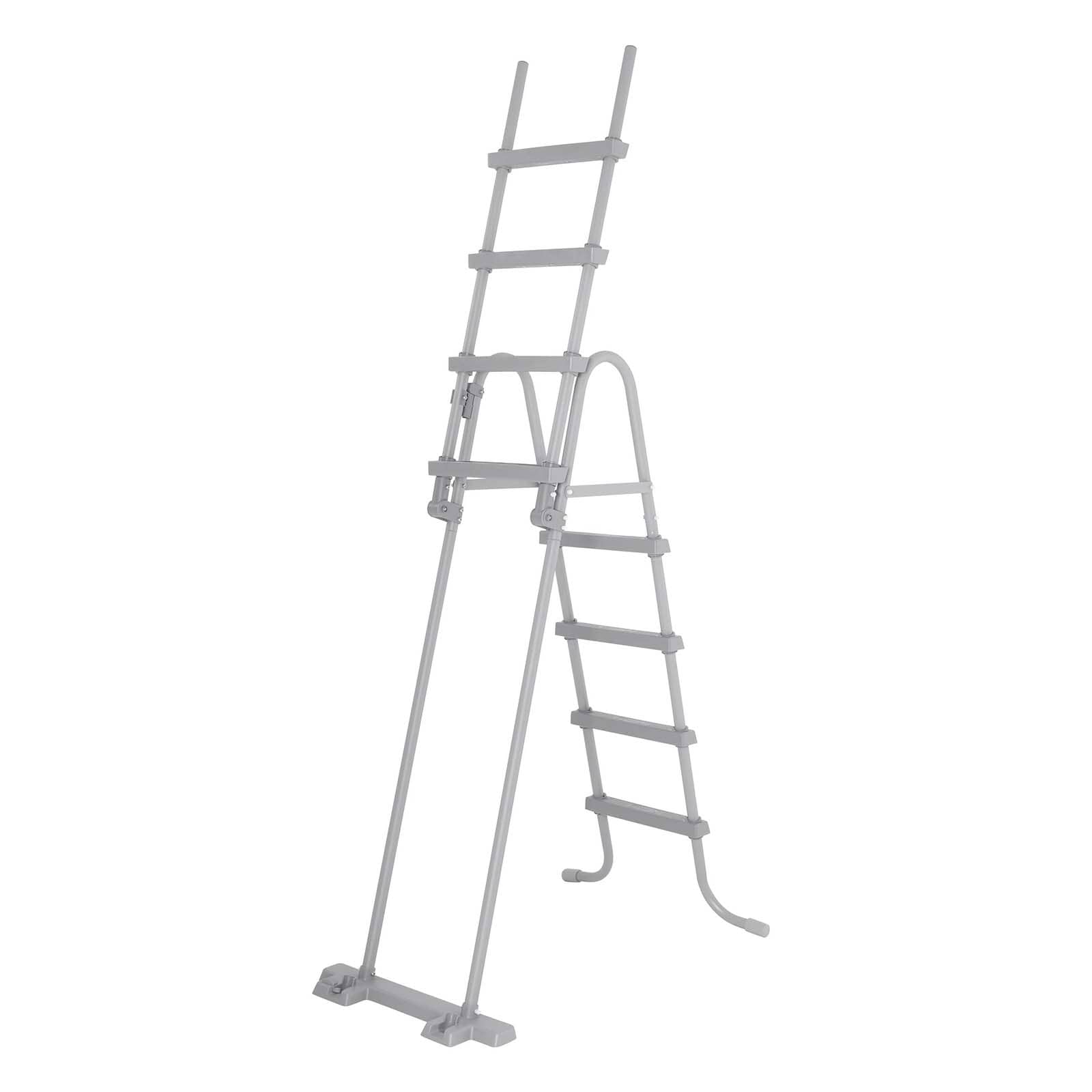 Escalera de Seguridad Bestway Flip & Lock 76 x 118,5 x 163 cm para Piscinas Desmontables de 122 cm de Altura - Imagen 5