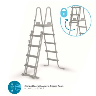Escada Bestway Flip & Lock Ladder Safety Ladder para piscinas 76,5 x 124,5 x 135/191,5 cm para piscinas removíveis de 132 cm de altura