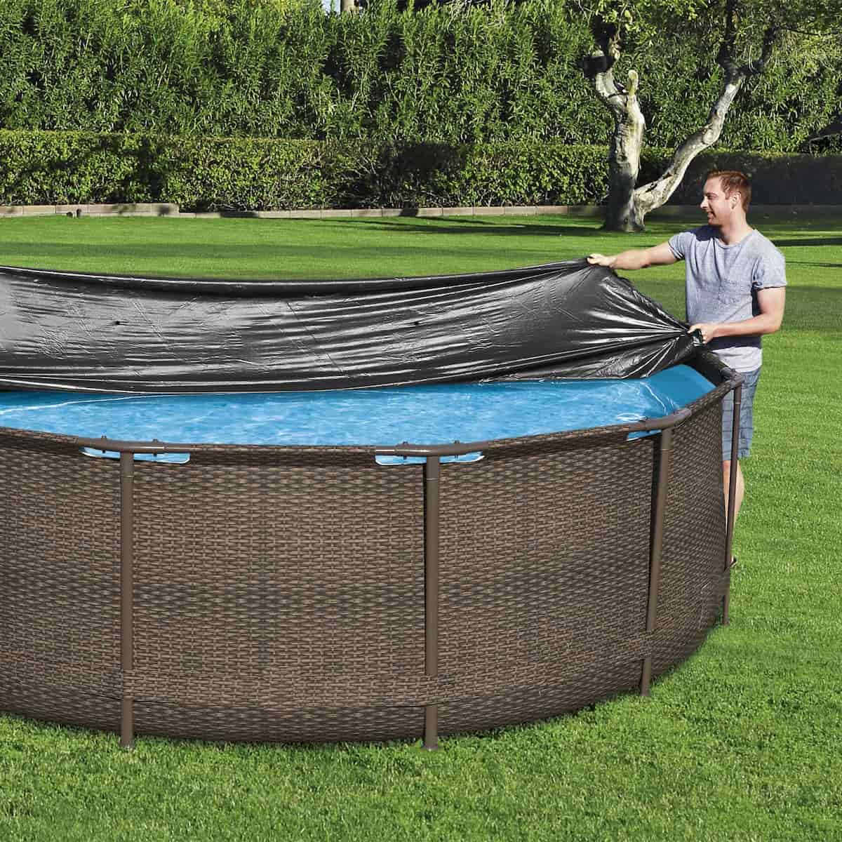 Cobertor de Invierno para Piscina Desmontable Steel Pro, Power Steel e Hydrium de Bestway 370 cm - Imagen 2