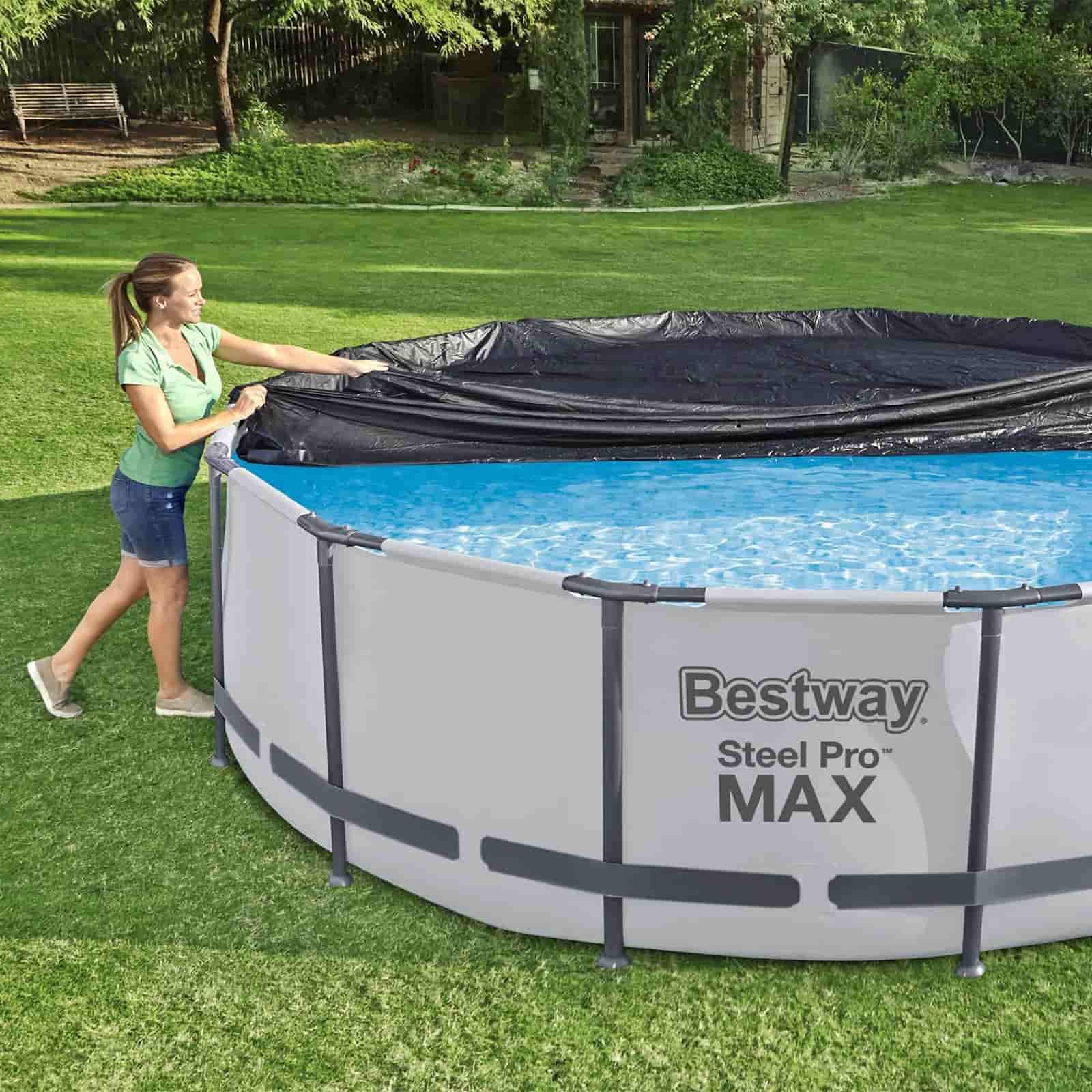 Cobertor de Invierno para Piscina Desmontable Steel Pro, Power Steel e Hydrium de Bestway 370 cm - Imagen 4
