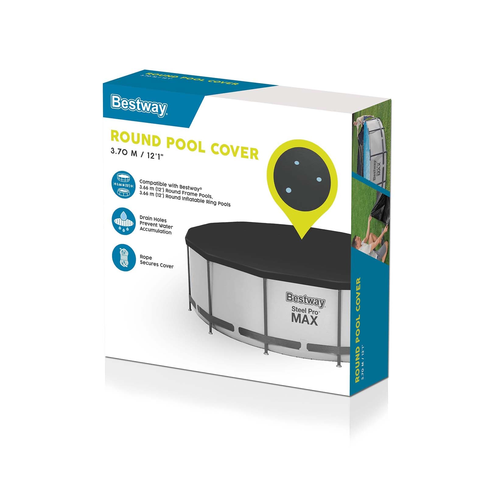 Cobertor de Invierno para Piscina Desmontable Steel Pro, Power Steel e Hydrium de Bestway 370 cm - Imagen 6