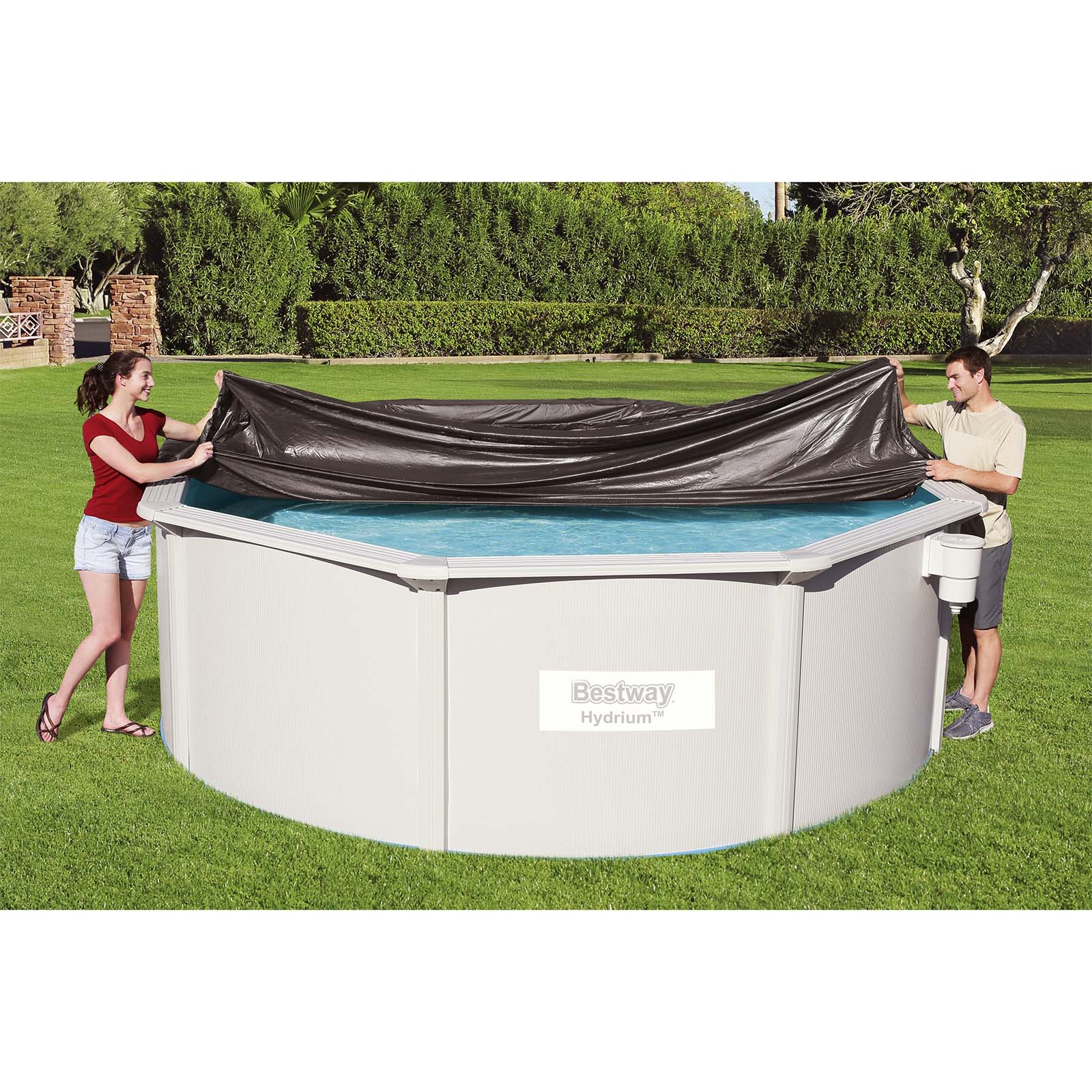 Cobertor de Invierno para Piscina Desmontable Bestway Redonda Ø 396 cm - Imagen 2