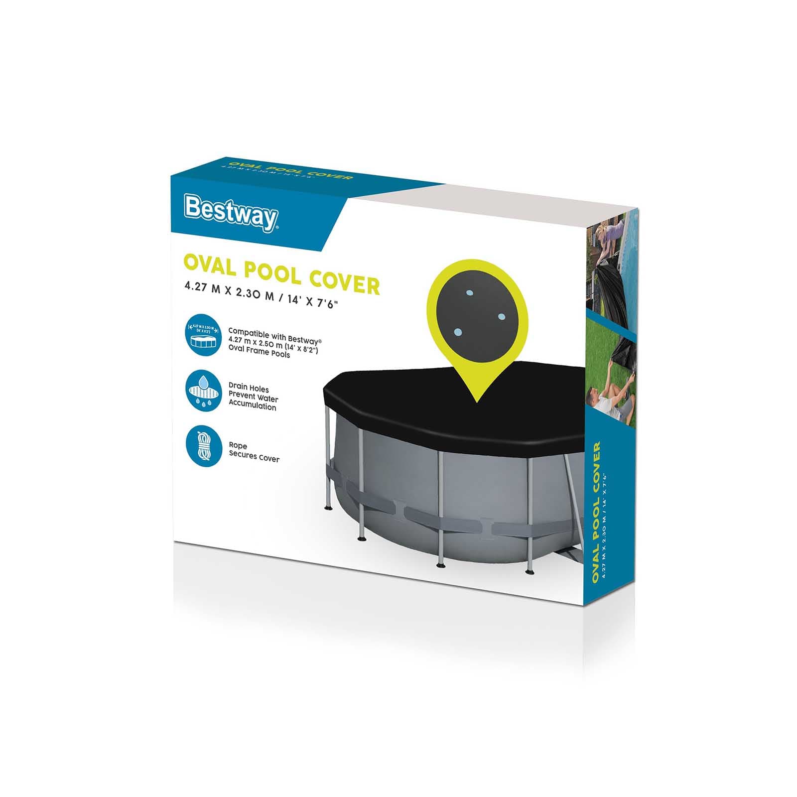 Cobertor de Invierno para Piscina Desmontable Bestway 427x250 cm Ovalada - Imagen 5