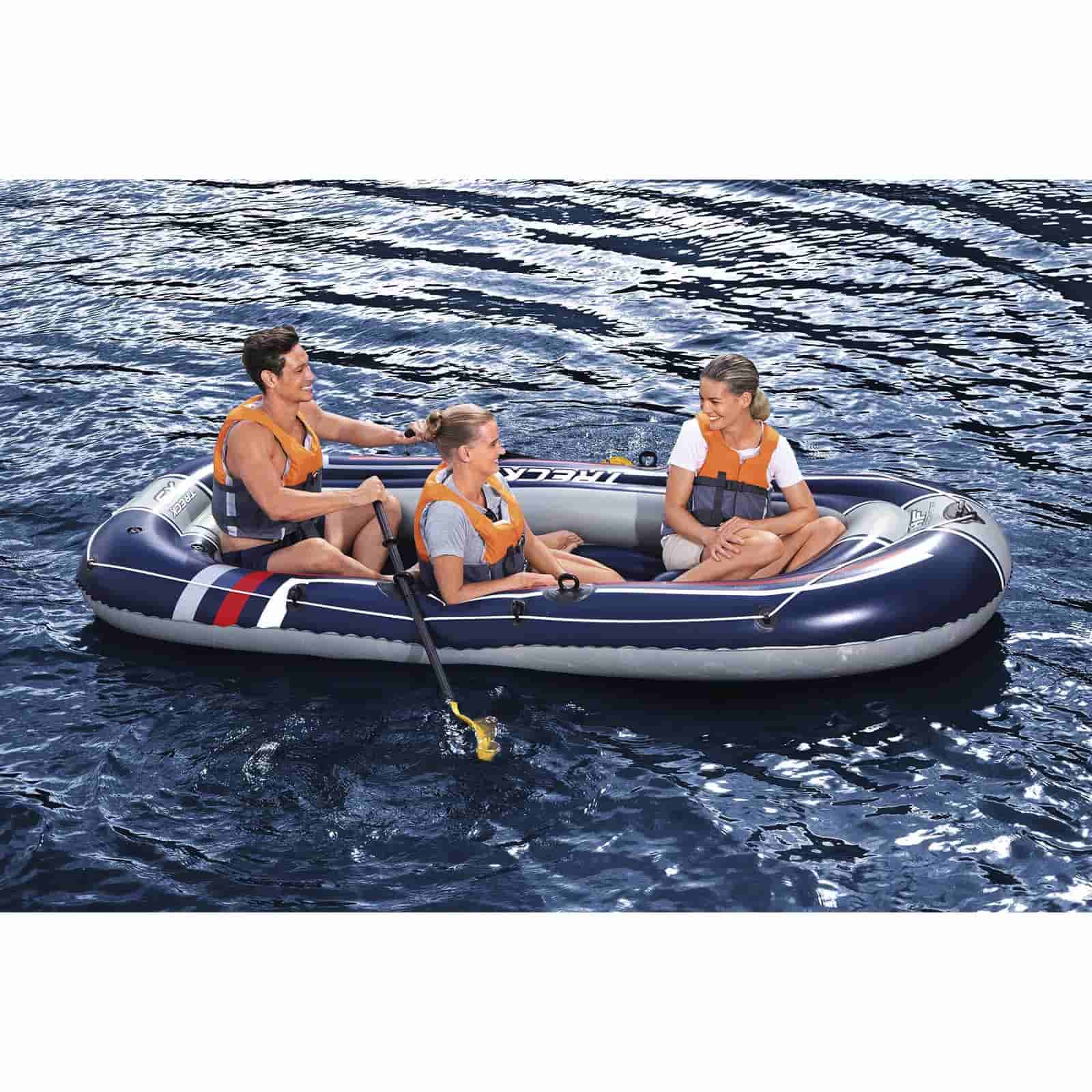 Bestway Hydro-Force™ Treck X3, barco inflável de 307x 126 x 39 cm com capacidade máxima de 270 kg, inclui 2 remos de 124 cm e bomba de pé - Image 2