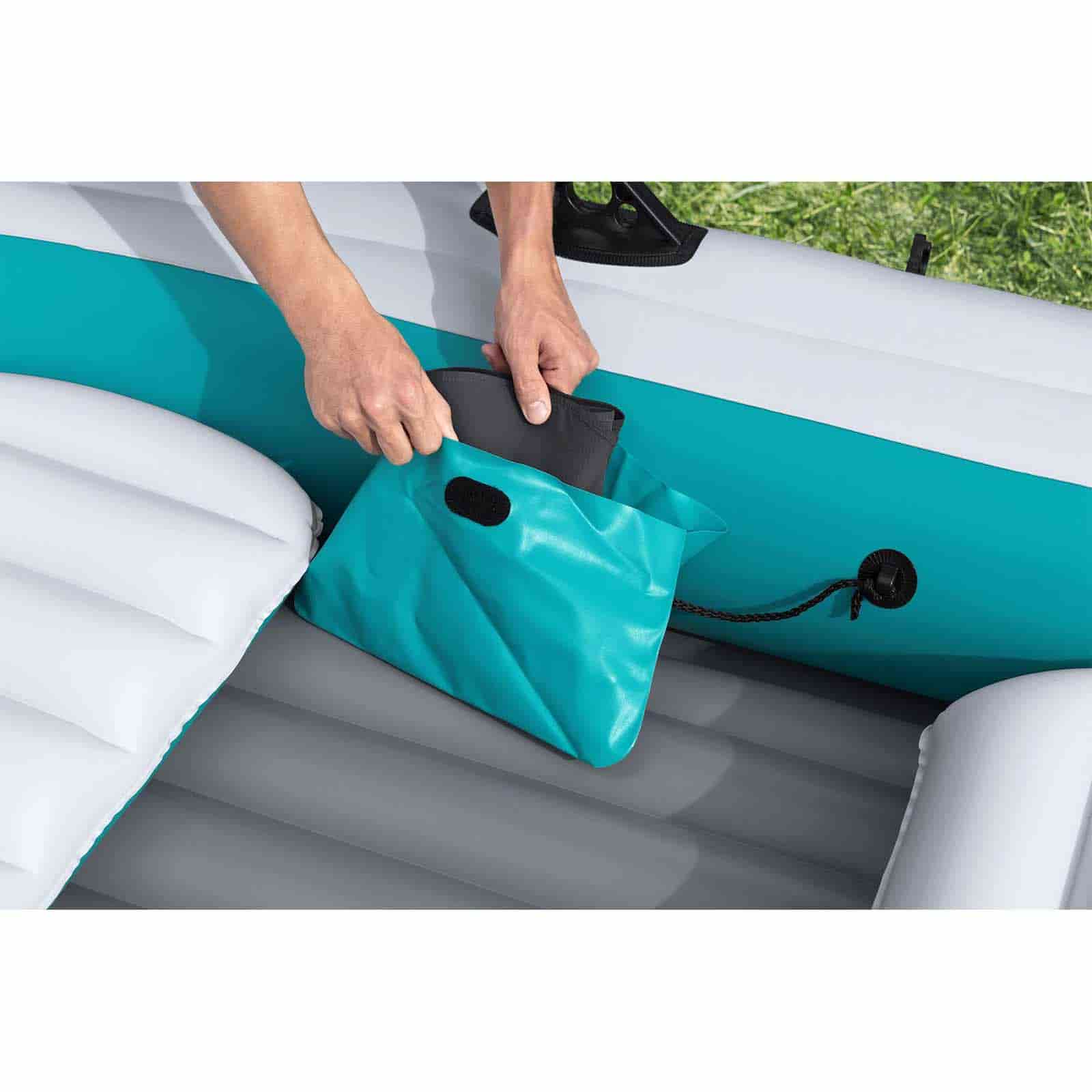Barca hinchable Bestway Hydro Force Adventure Elite x 5 Raft Set 364 x 166 x 45 cm para 5 personas | 2 remos de aluminio de 145 cm | Bomba manual - Imagen 5