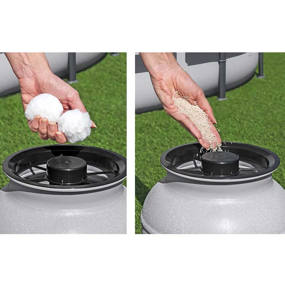 Depuradora con Filtro de Arena para Piscinas Desmontables Bestway de 6.056 l/h compatible con válvulas de rosca de 32 mm y 38 mm - Imagen 4