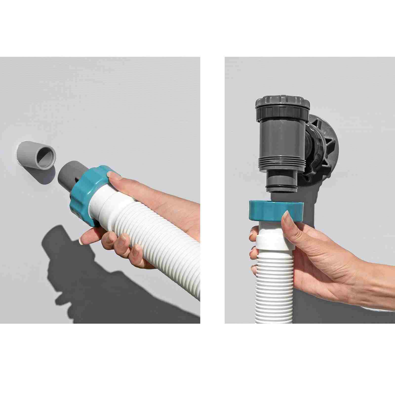 Depuradora con Filtro de Arena para Piscinas Desmontables Bestway de 6.056 l/h compatible con válvulas de rosca de 32 mm y 38 mm - Imagen 5