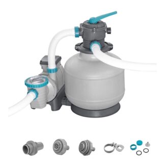 Depuradora con Filtro de Arena para Piscinas Desmontables Bestway de 11.355 l/h compatible con válvulas de rosca de 32 mm y 38 mm