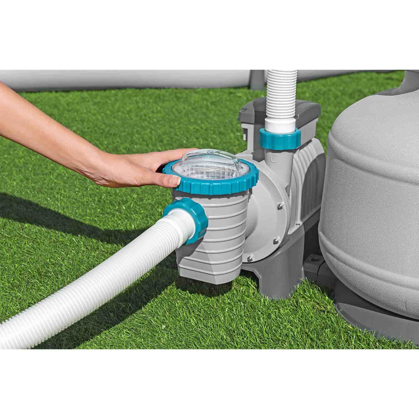 Depuradora con Filtro de Arena para Piscinas Desmontables Bestway de 11.355 l/h compatible con válvulas de rosca de 32 mm y 38 mm - Imagen 4