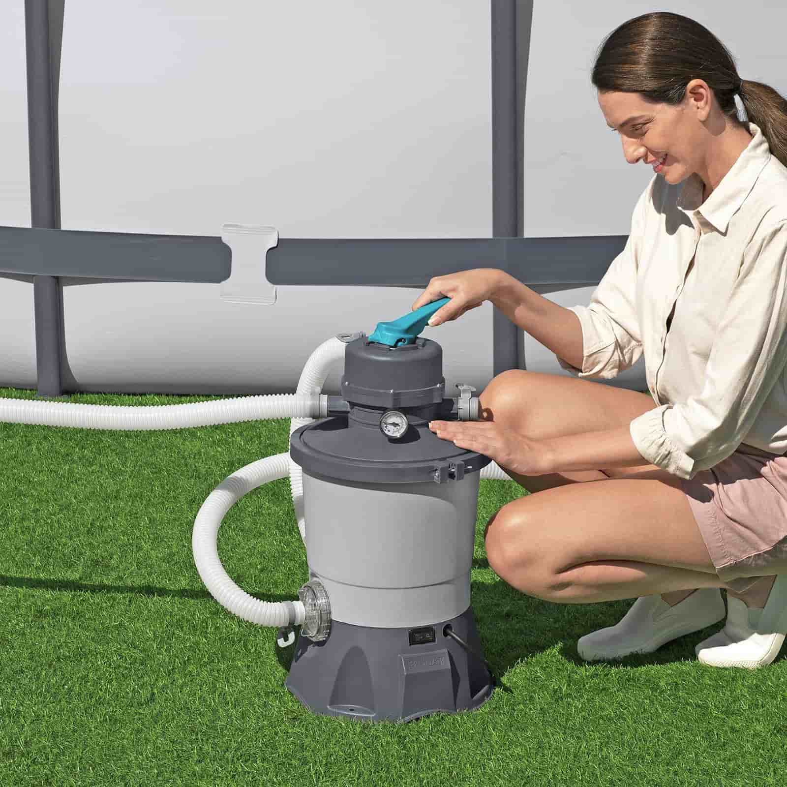 Bomba de filtragem de Areia para piscina Bestway 3.596 l/h Conexão 32 mm Piscinas Removíveis - Image 2
