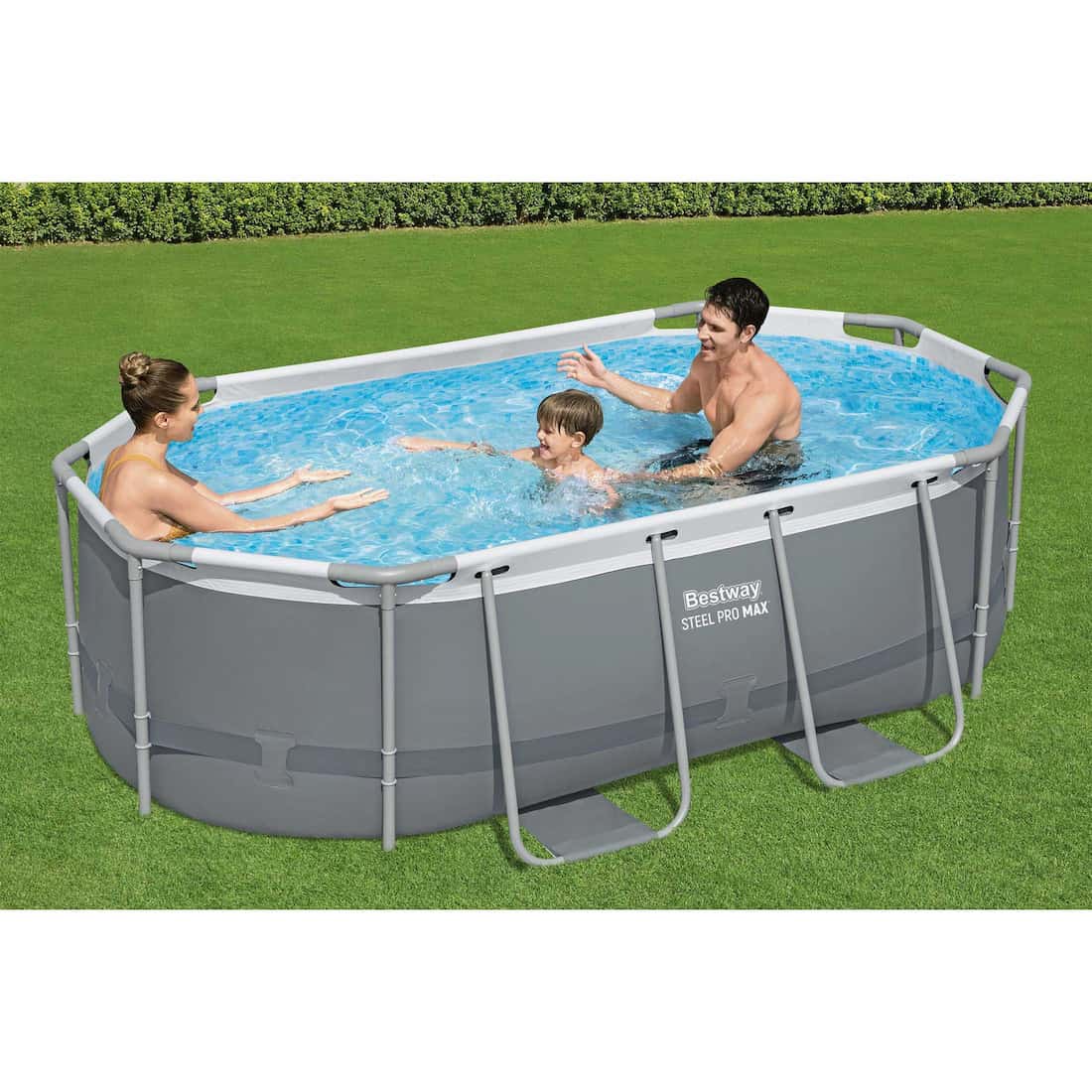 Bestway Steel Pro Max Oval Tubular Destacável Piscina 305 x 200 x 84 cm com Filtro de Cartucho 1.249 l/h - Image 2