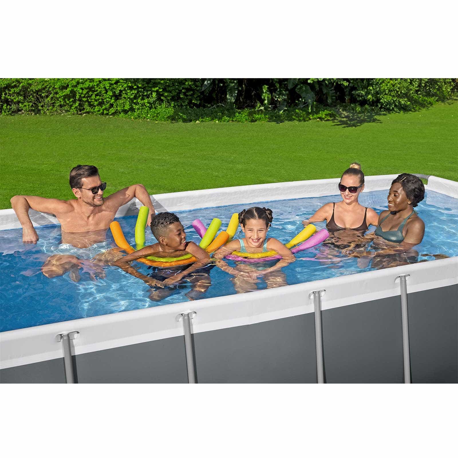 Piscina Desmontable Tubular Bestway Steel Pro Max Rectangular 404 x 201 x 100 cm con Depuradora de Arena 3.596 l/h y Escalera - Imagen 2