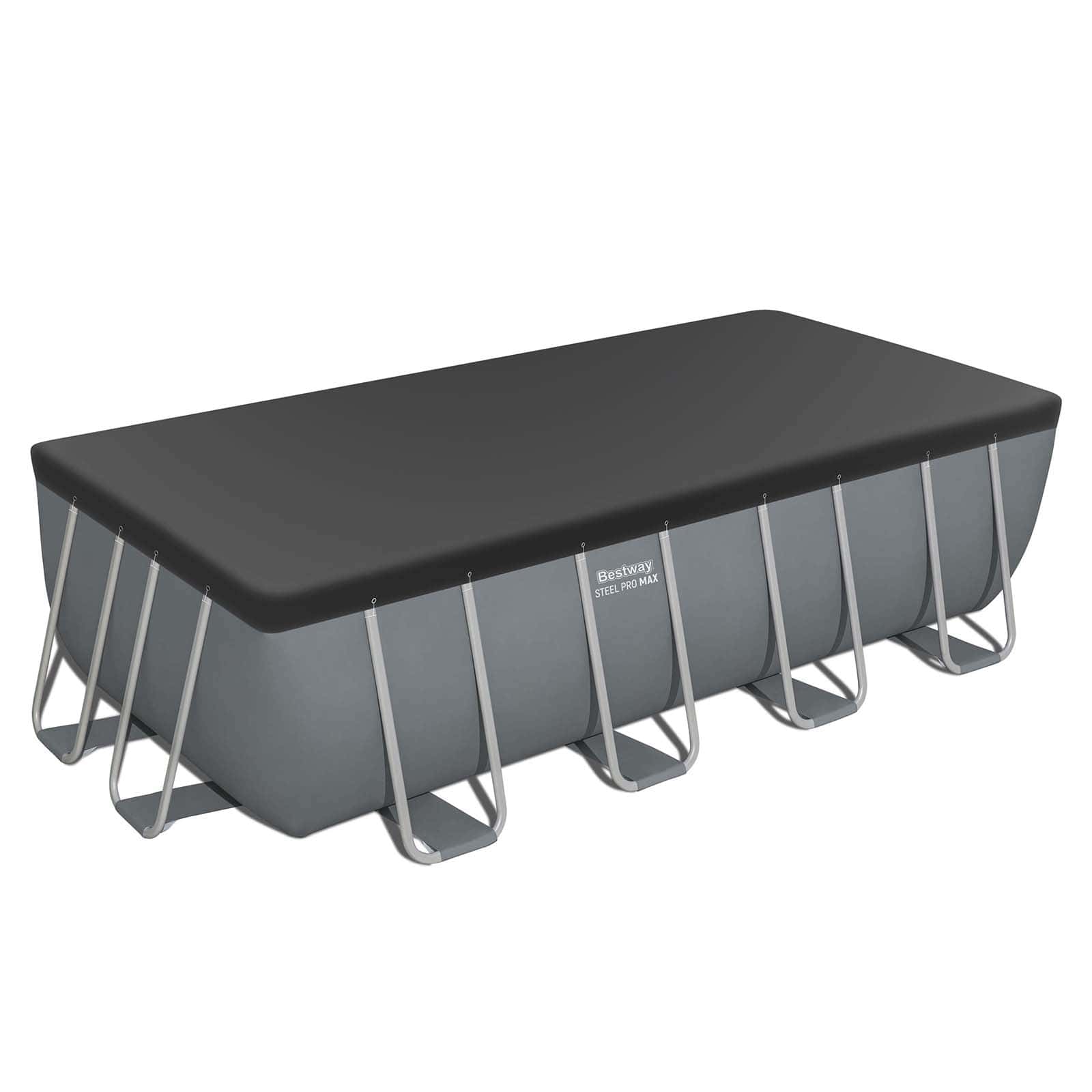 Piscina Desmontable Tubular Bestway Steel Pro Max Rectangular 488 x 244 x 122 cm con Depuradora de Arena de 3.596 l/h, Escalera y Cobertor - Imagen 3