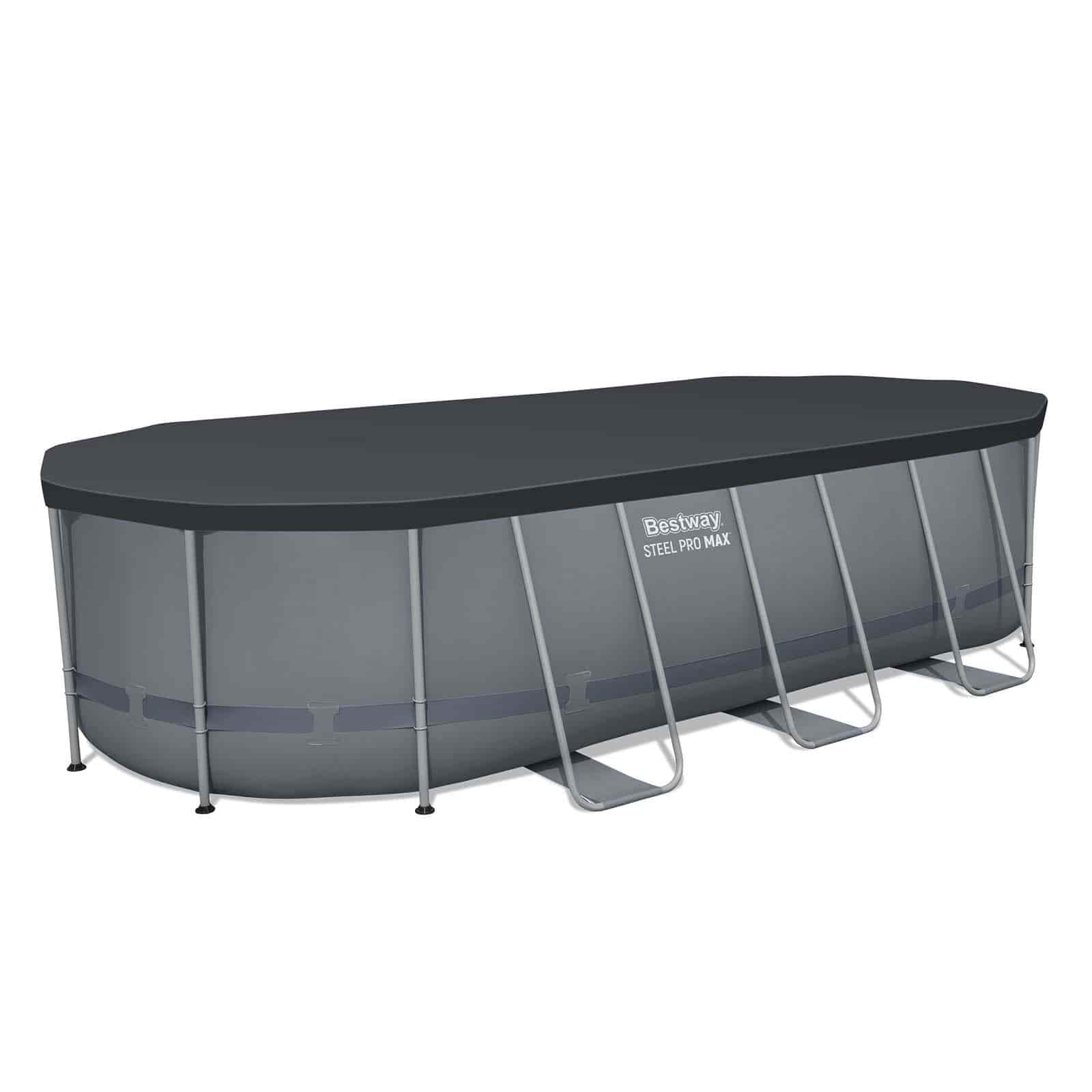 Bestway Steel Pro Max Oval Tubular Removível Piscina 549 x 274 x 122 cm com Filtro de cartucho de 5.678 l/h Tampa e Escada - Image 4
