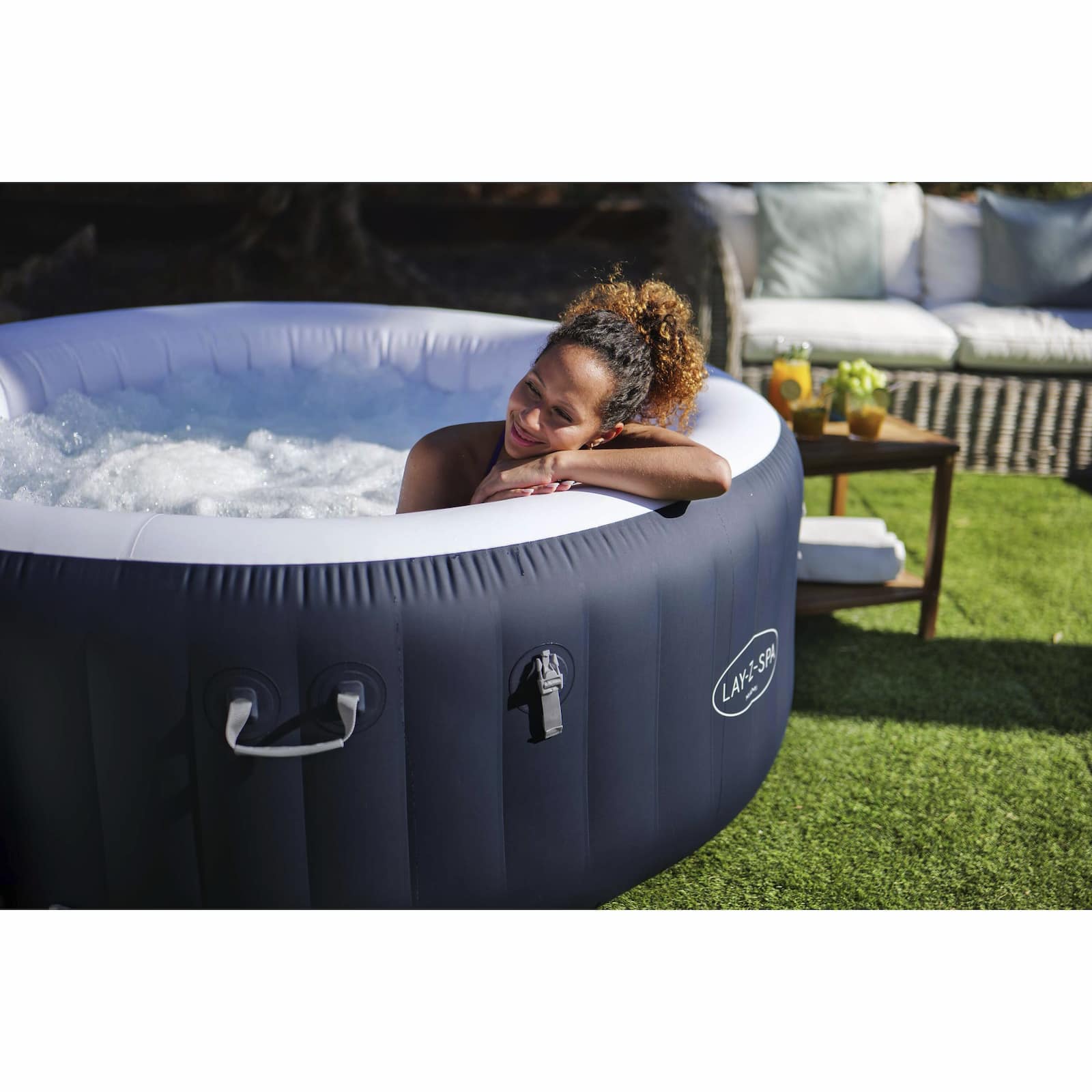 Bestway Lay-Z-Spa Miami Energy-Efficient AirJet Ø180 x 66 cm para 2-4 pessoas em azul escuro | Jatos Airjet 120 - Image 3