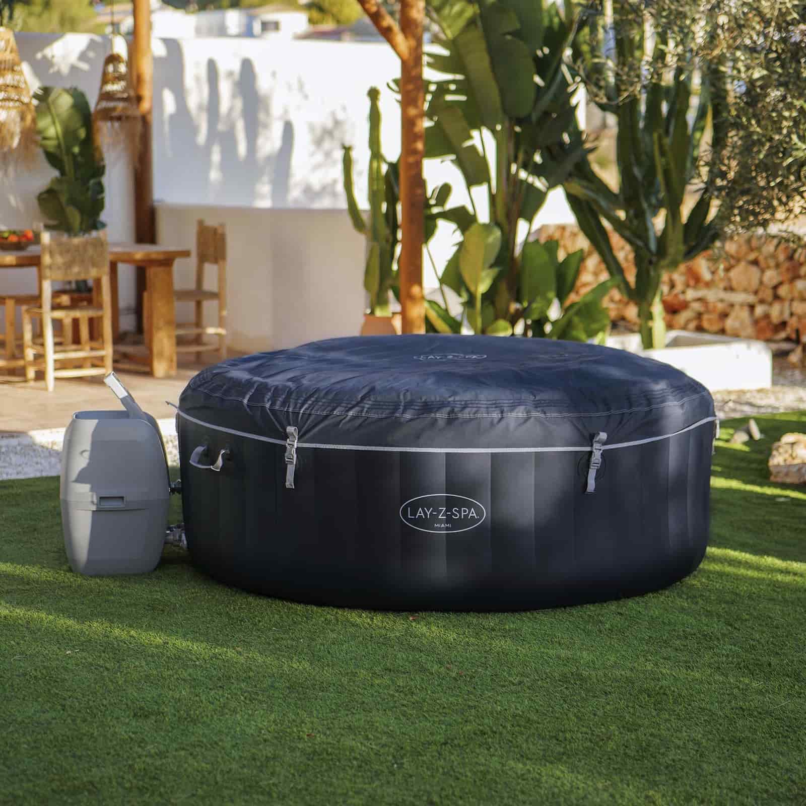 Bestway Lay-Z-Spa Miami Energy-Efficient AirJet Ø180 x 66 cm para 2-4 pessoas em azul escuro | Jatos Airjet 120 - Image 4