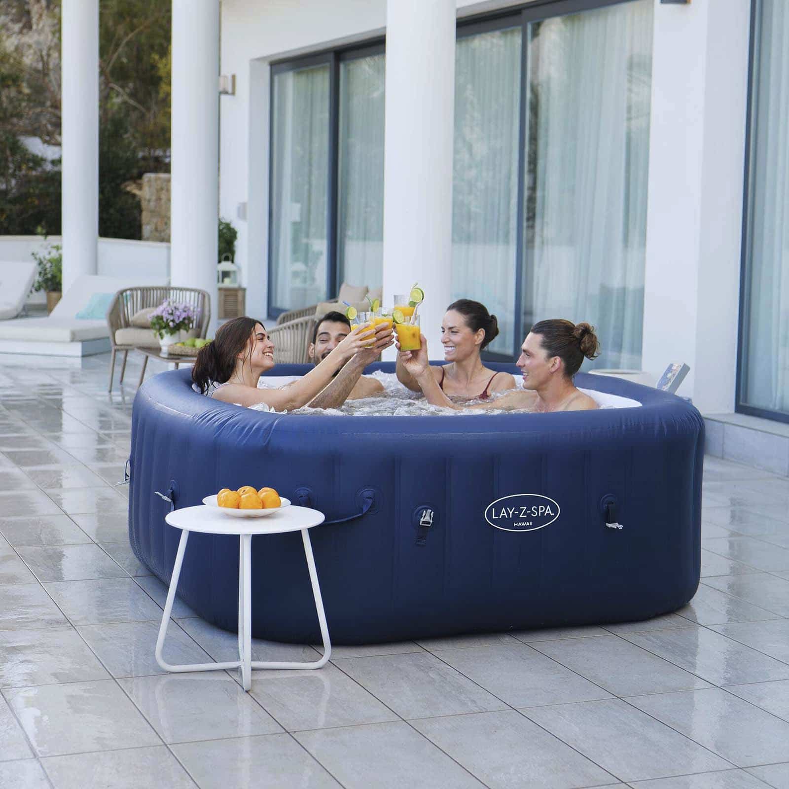 Bestway Lay-Z-Spa Hawaii MaxHold EnergySense UltraFit Smart AirJet 6 180x180x71 cm Spa inflável para 4-6 pessoas em azul | Jatos Airjet 140 - Image 3