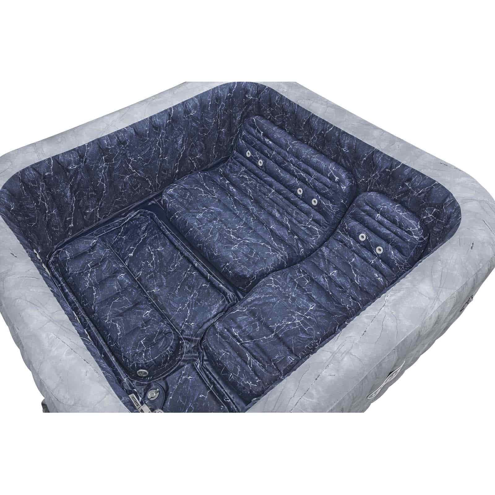 Bestway Lay-Z-Spa San Francisco MaxHold EnergySense Smart Luxe HydroJet Pro 7 Spa Inflável Efeito de Mármore Cinza 230 x 230 x 71 cm para 5-7 pessoas - Image 2