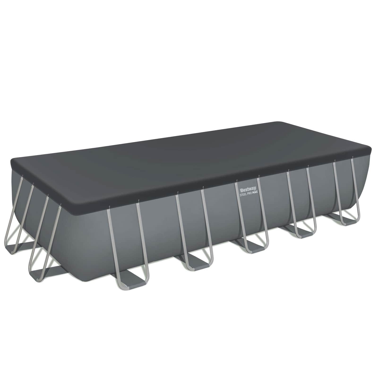 Bestway Steel Pro Max Piscina Tubular Retangular Destacável 640 x 274 x 132 cm com Filtro de Areia de 6.056 l/h, Escada e tampa - Image 3
