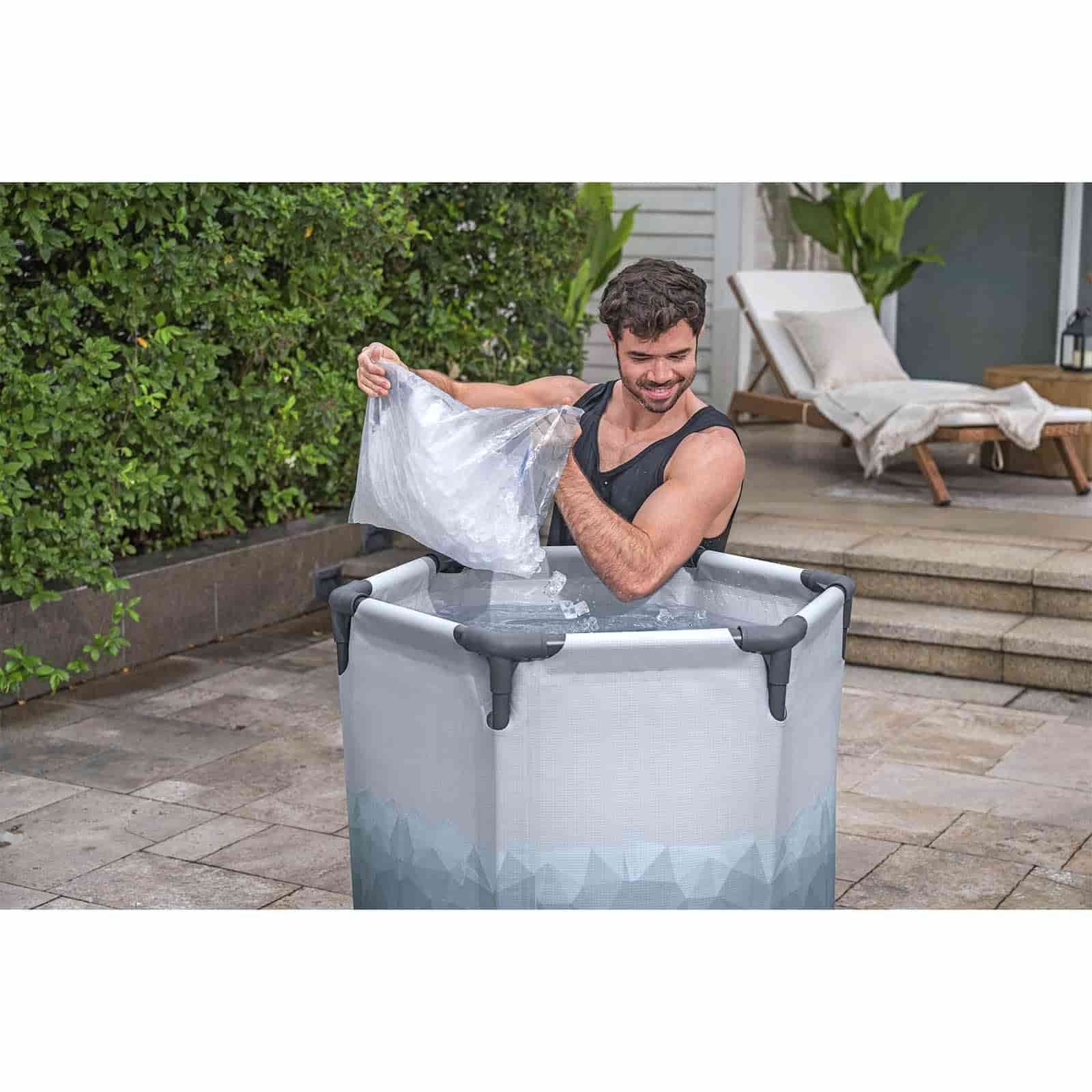 Banheira de banho de recuperação com gelo Lazy-Z Spa Glacial Spa Ø90 x 80 cm para 1 pessoa | Bomba de filtro - Image 3