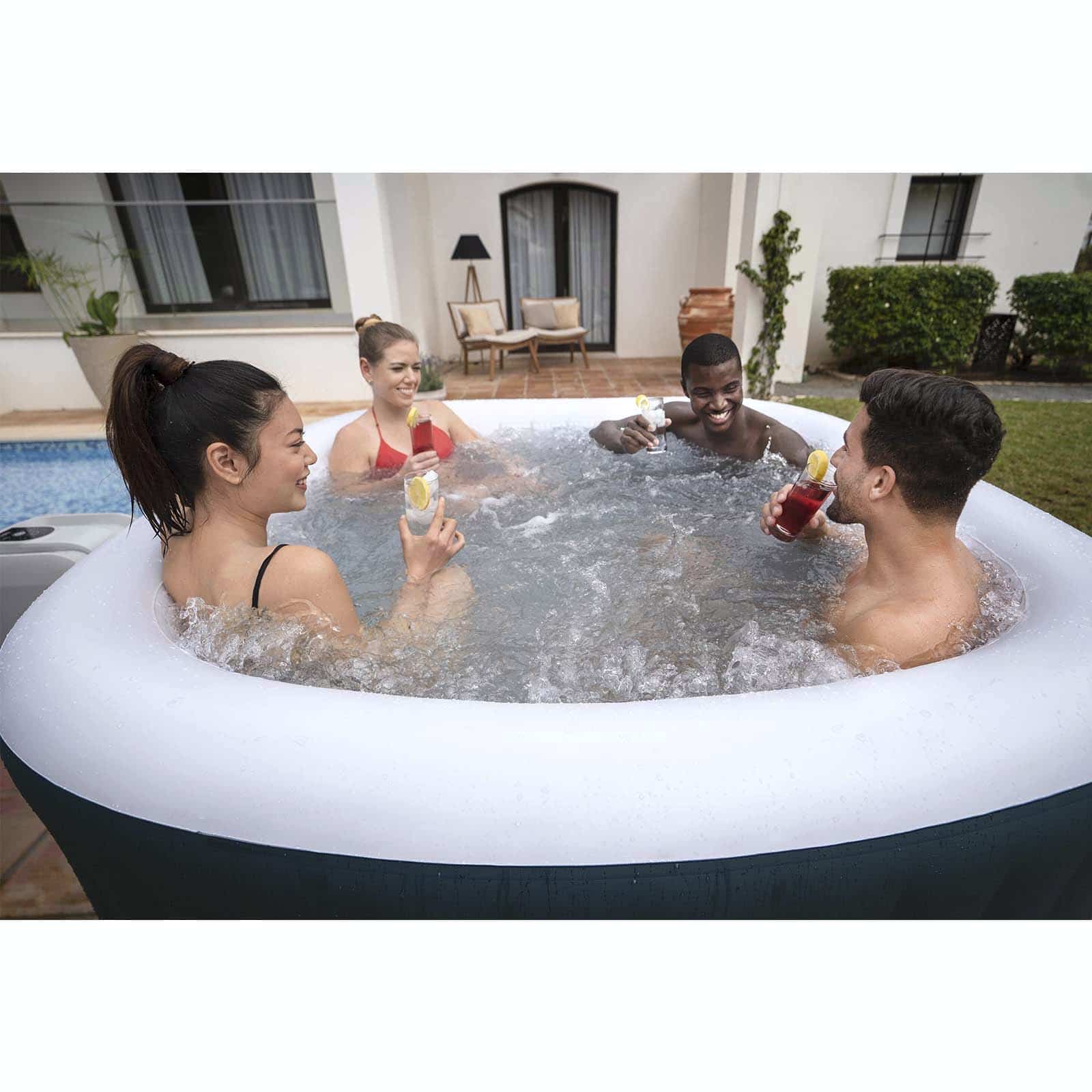 Bestway Lay-Z-Spa Ibiza Energy-Efficient AirJet 6 180x180x66 cm Spa inflável para 4-6 pessoas em verde escuro | Jatos Airjet 140 - Image 3