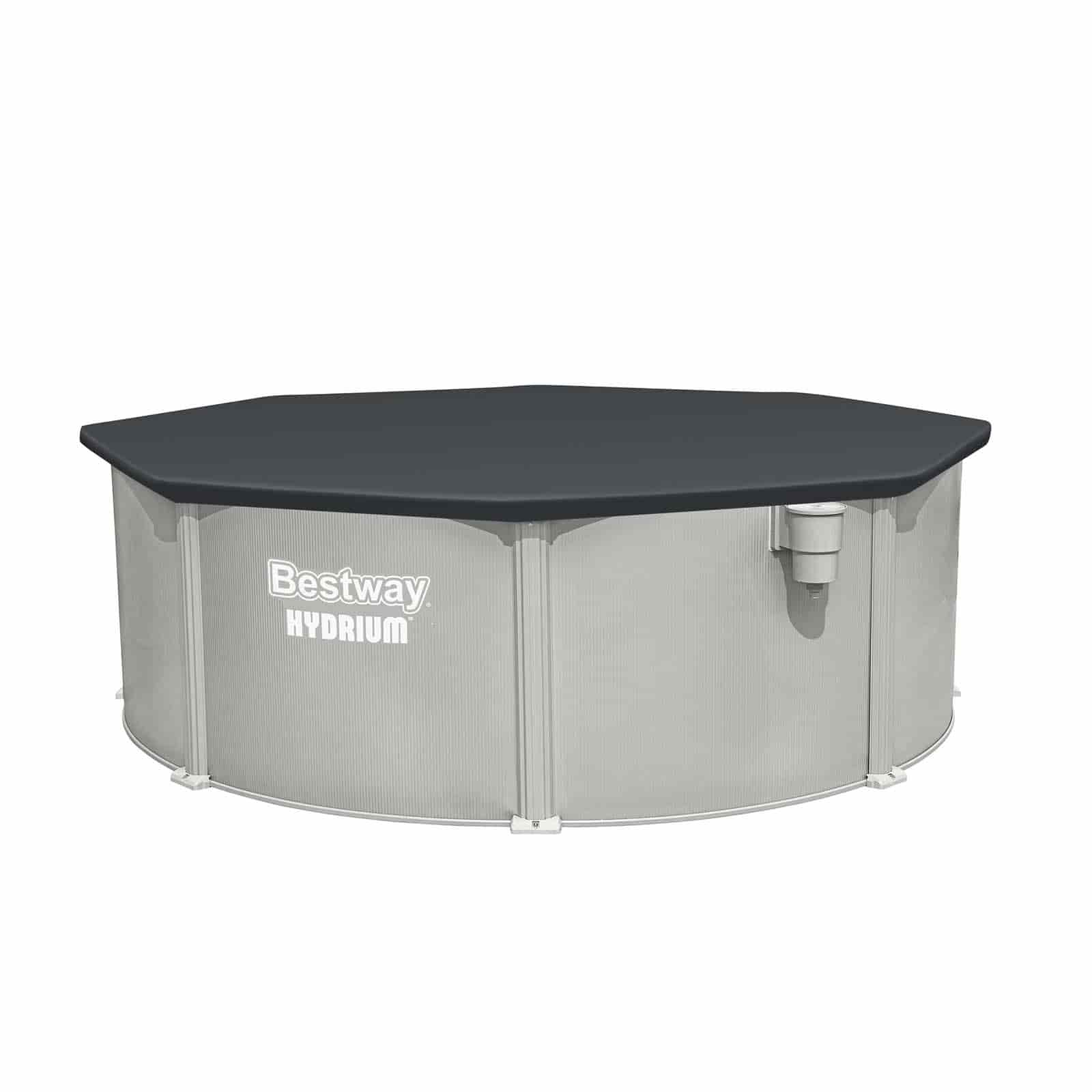 Piscina removível de aço redondo Bestway Hydrium Ø366 x 122 cm com purificador de areia 3.596 l/h, lona inferior, cobertura e escada - Image 3