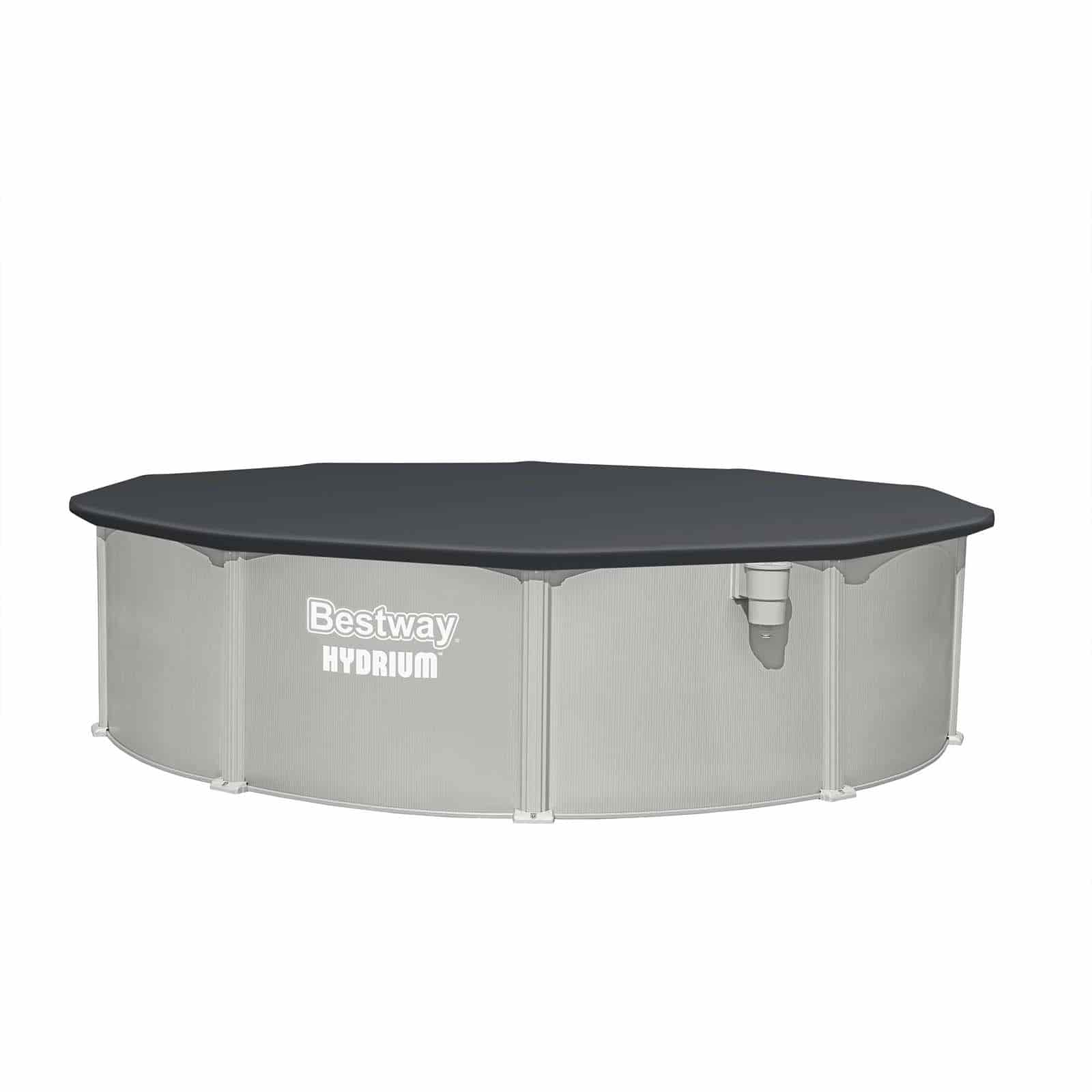 Bestway Hydrium Piscina Redonda de Aço Destacável Ø457 x 122 cm com Filtro de Areia 6.056 l/h, Lona Inferior, Tampa e Escada - Image 3
