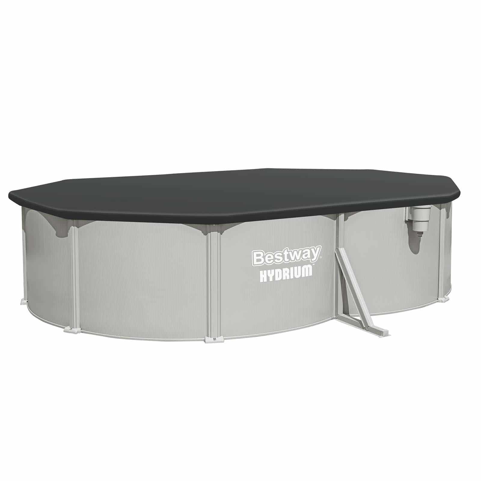 Bestway Hydrium 500 x 366 x 122 cm Piscina oval de Aço removível com Filtro de Areia de 3.596 l/h, Lona de fundo, Tampa e Escada - Image 3