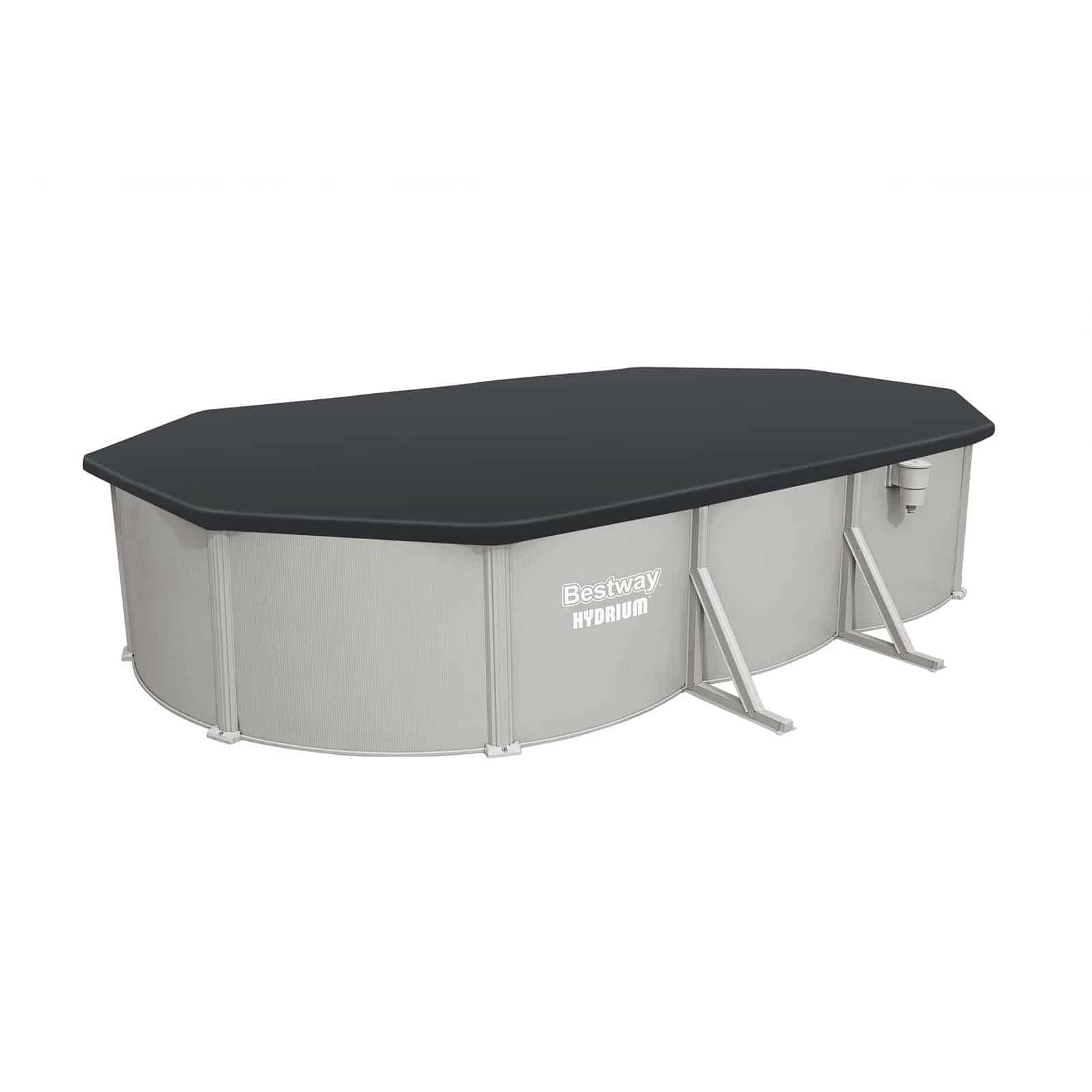 Bestway Hydrium 610 x 366 x 122 cm Piscina Oval Removível com Filtro de Areia de 6.056 l/h, lona de fundo, tampa e escada - Image 3