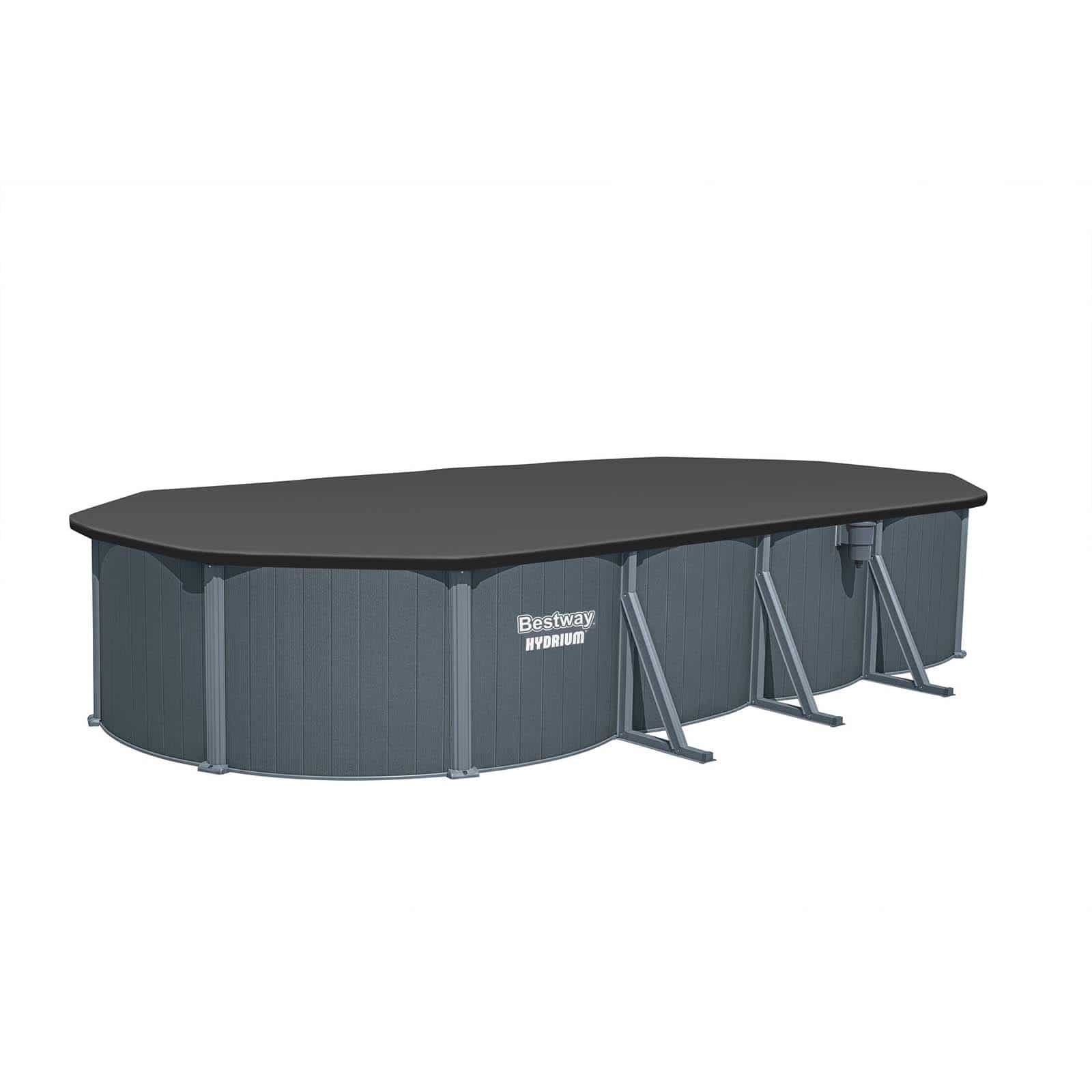 Bestway Hydrium 732 x 366 x 132 cm Piscina oval removível com Filtro de Areia de 6.056 l/h, Lona inferior, Tampa e Escada - Image 3