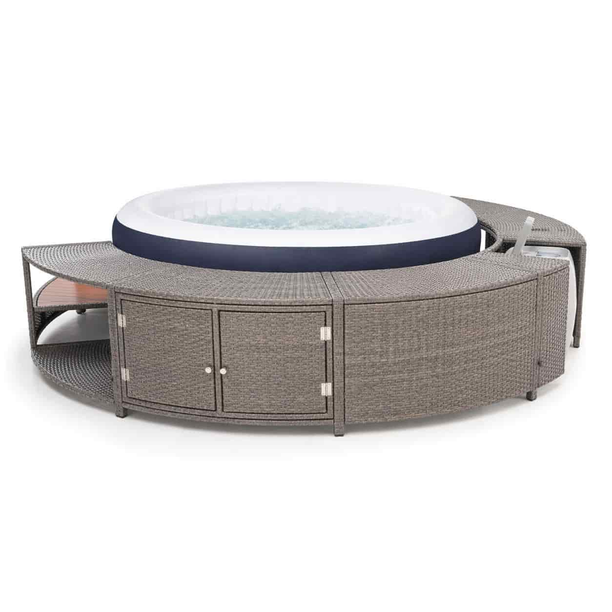 Spa insuflável Bestway Lay-Z-Spa Miami com jatos de ar e eficiência energética, Ø180 x 66 cm + Revestimento K2O Full Surround 180, 279 x 40 x 56 cm - Image 3