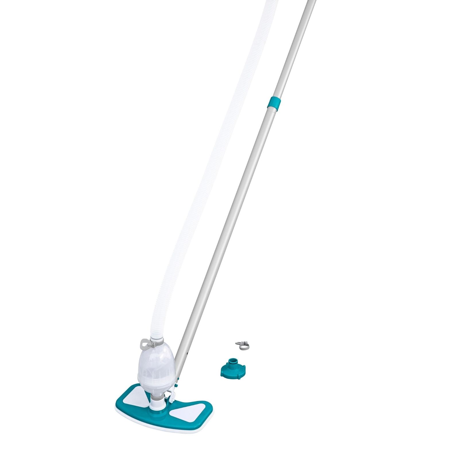 Kit de manutenção para piscinas Bestway AquaClean com vara de 279 cm, aspirador e rede para folhas, ligação ao sistema de filtragem