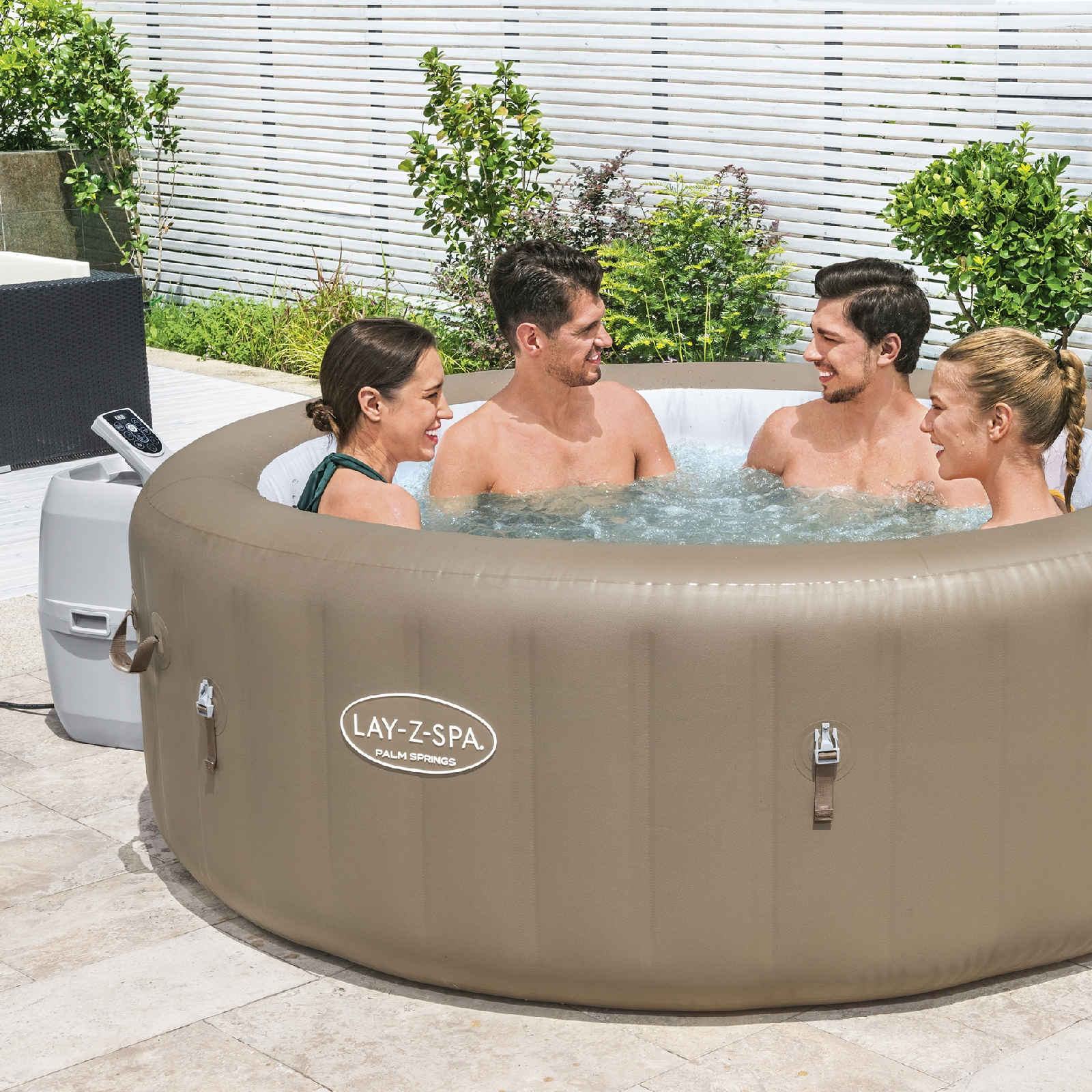 Spa insuflável Bestway Lay-Z-Spa Palm Springs AirJet Ø196x71 cm para 4-6 pessoas, com AirJet e cobertura - Image 2