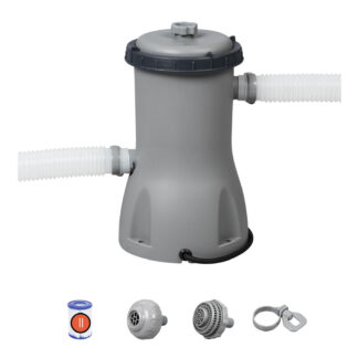 Sistema de filtragem com cartucho para piscinas desmontáveis Bestway, com capacidade de 3.028 litros/hora, ligação de 32 mm e cartucho tipo II