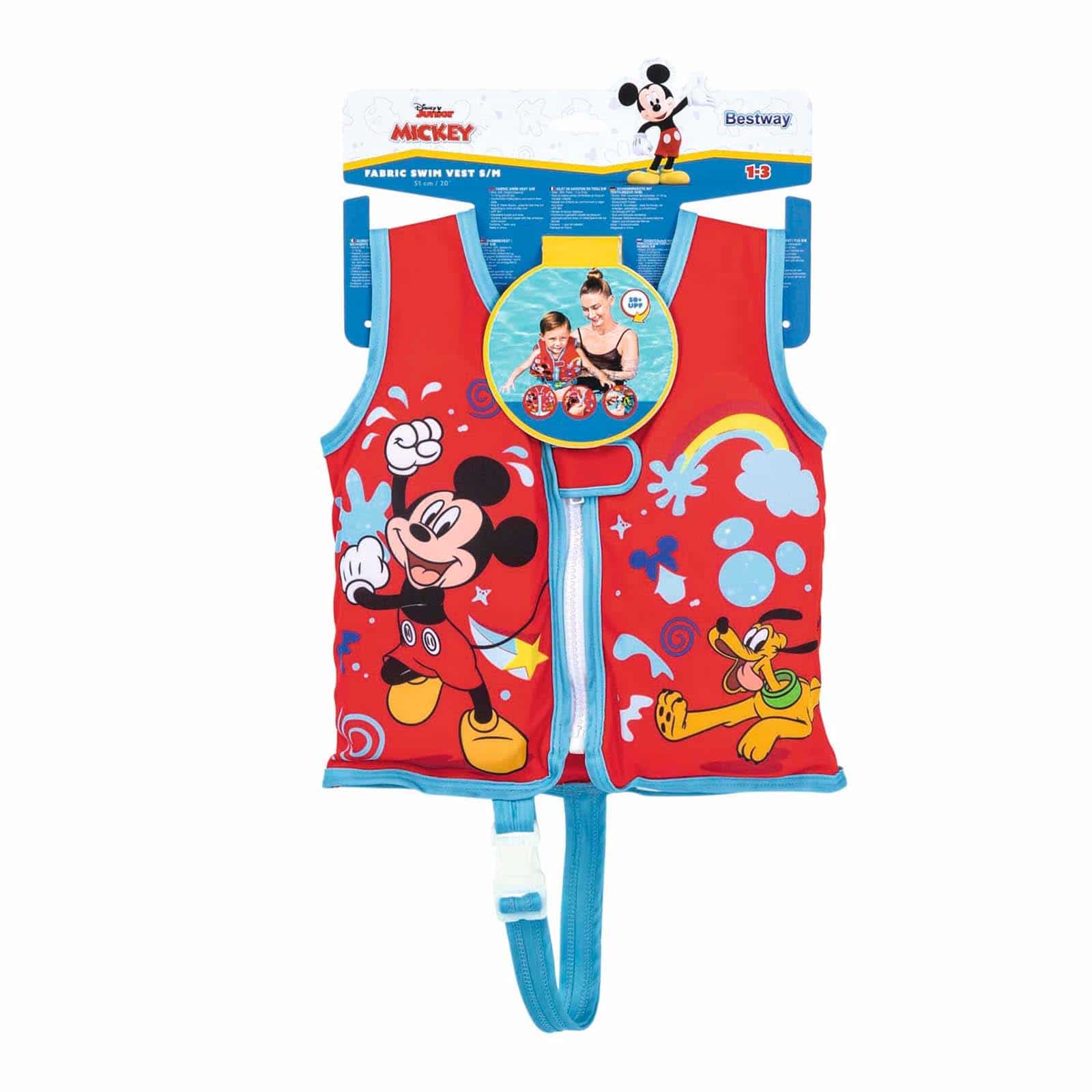 Chaleco de natación de tela Bestway Disney Junior Mickey & Friends para niños Talla S/M - Imagen 4